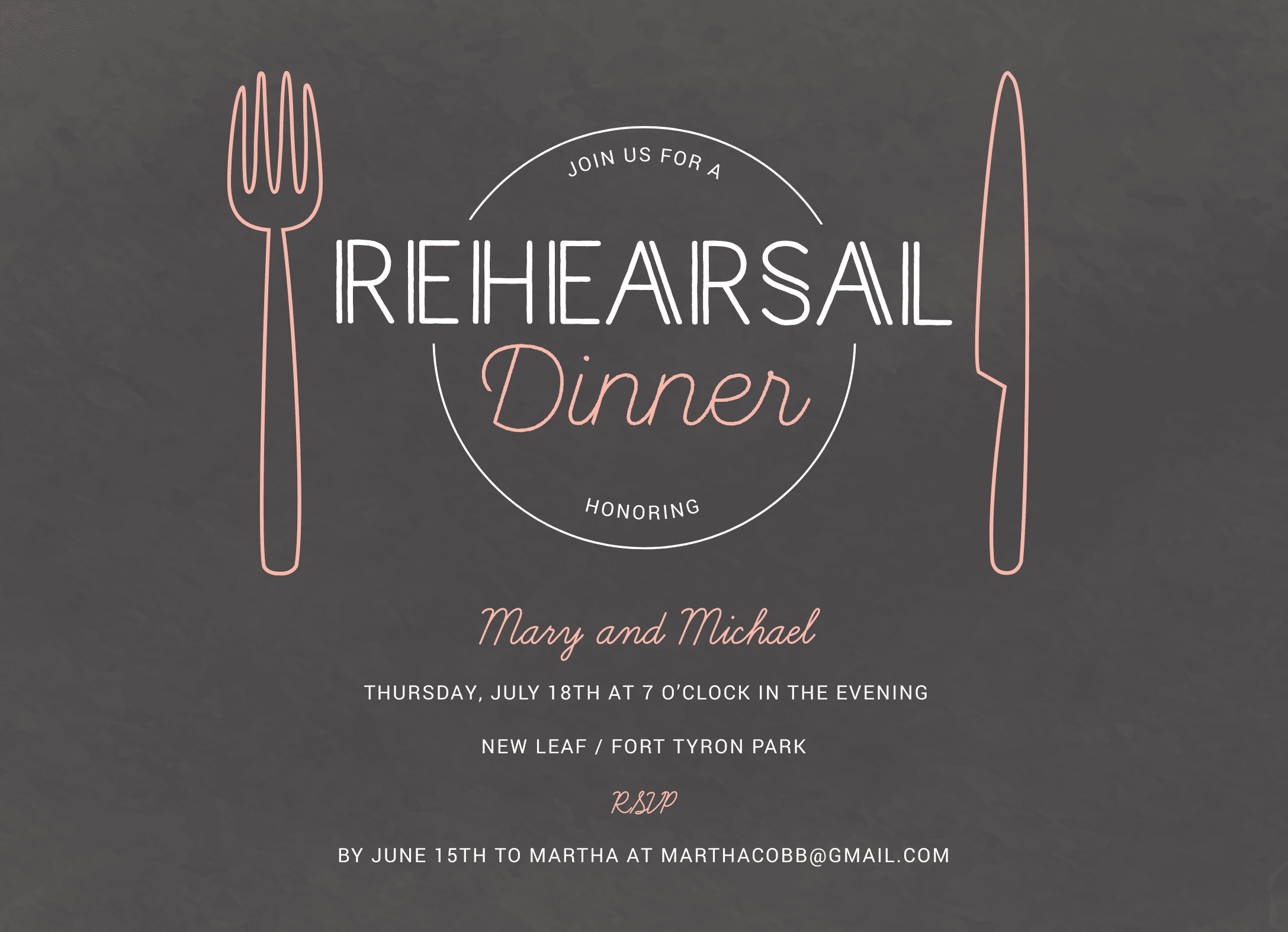 Rehearsal Dinner Invite