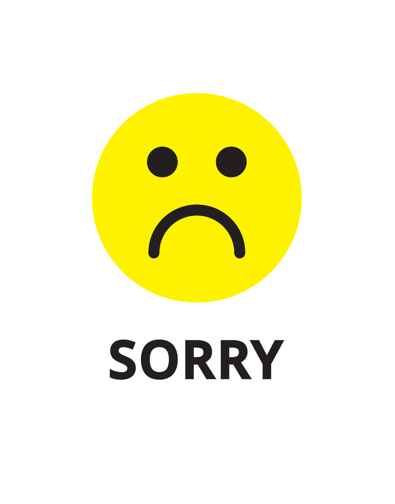 Sorry Sad Face