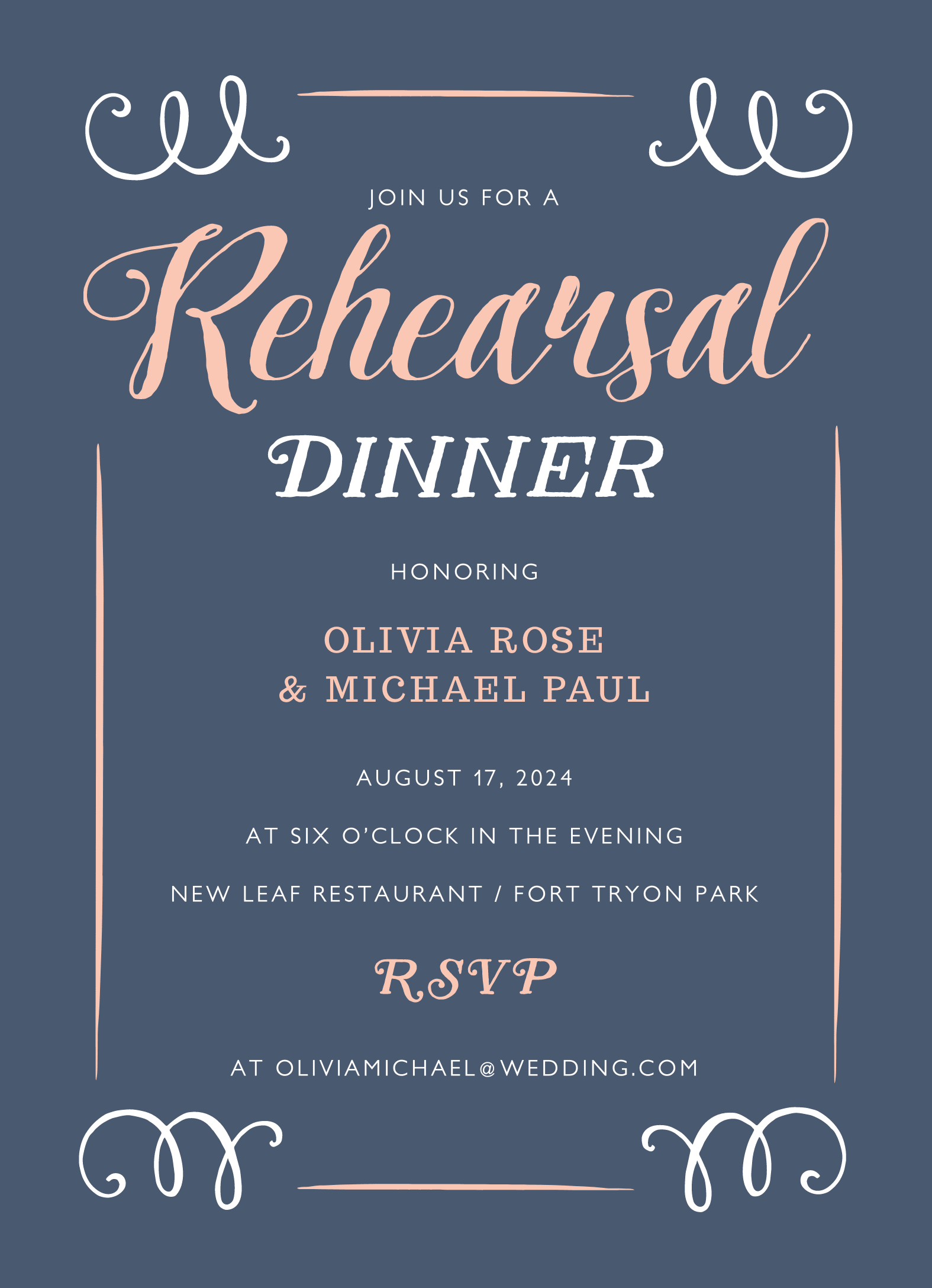 Vintage Rehearsal Dinner