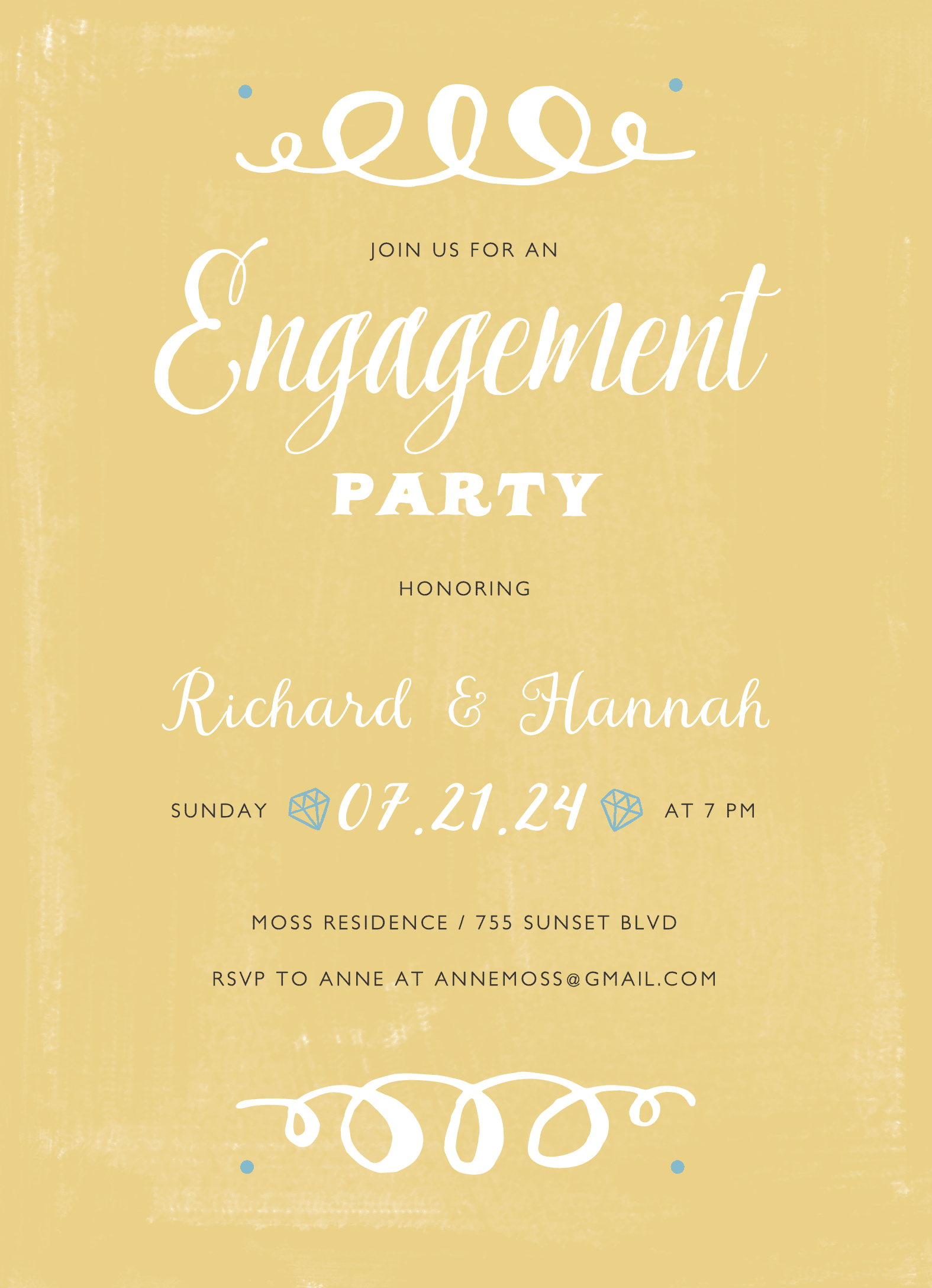 Yellow Vintage Engagement