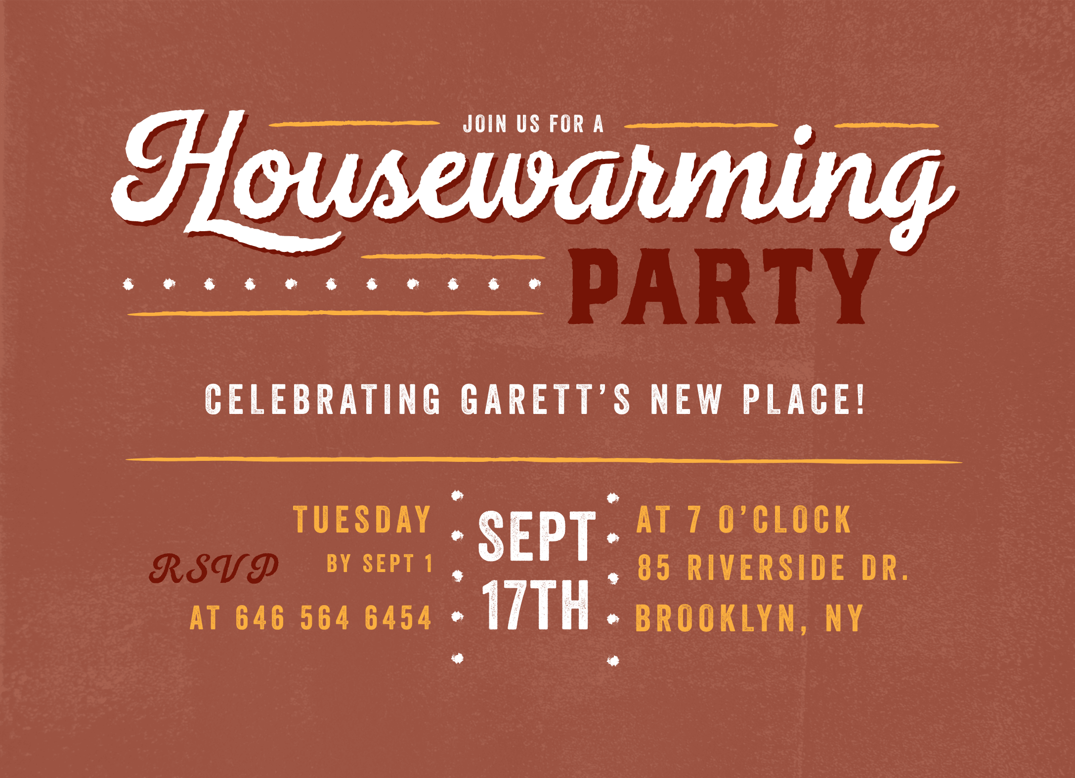 Vintage Sign Housewarming