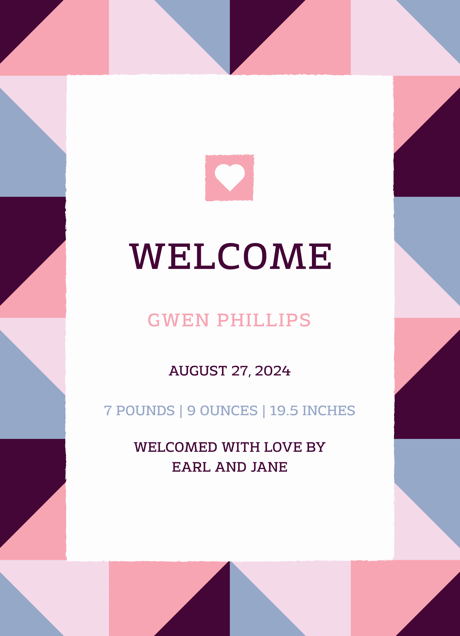 Geometric Birth Announcement