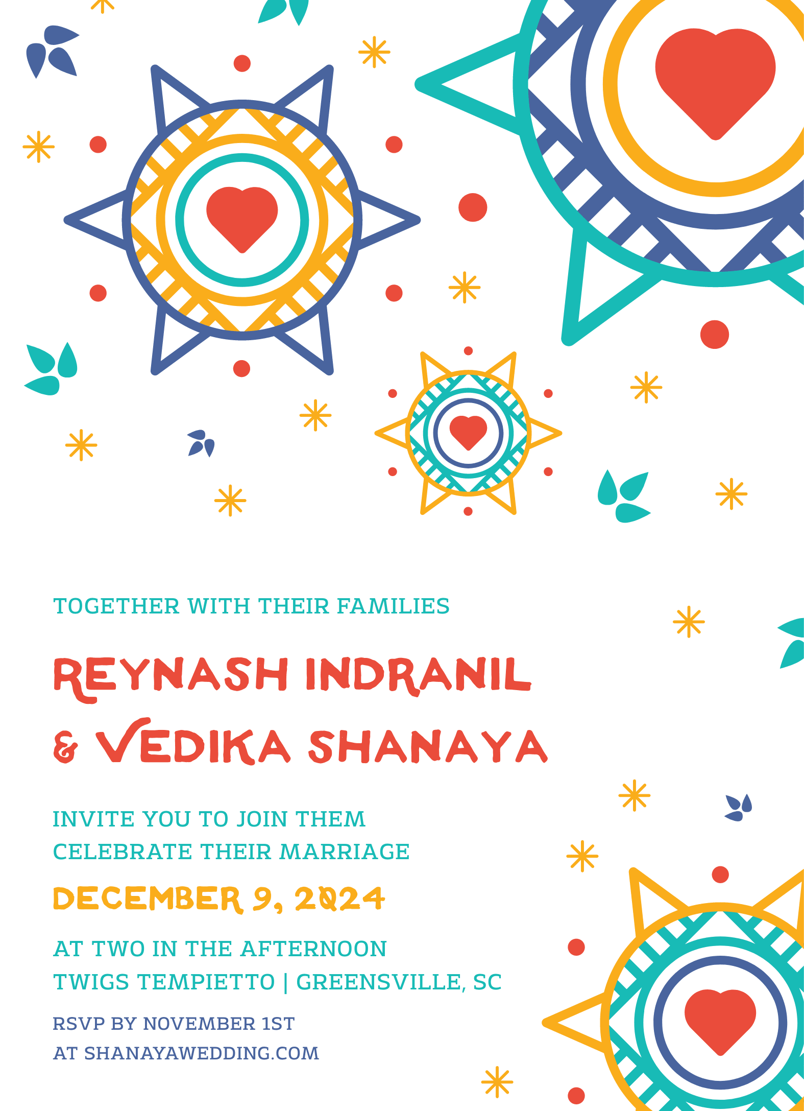 Colorful Pattern Invitation