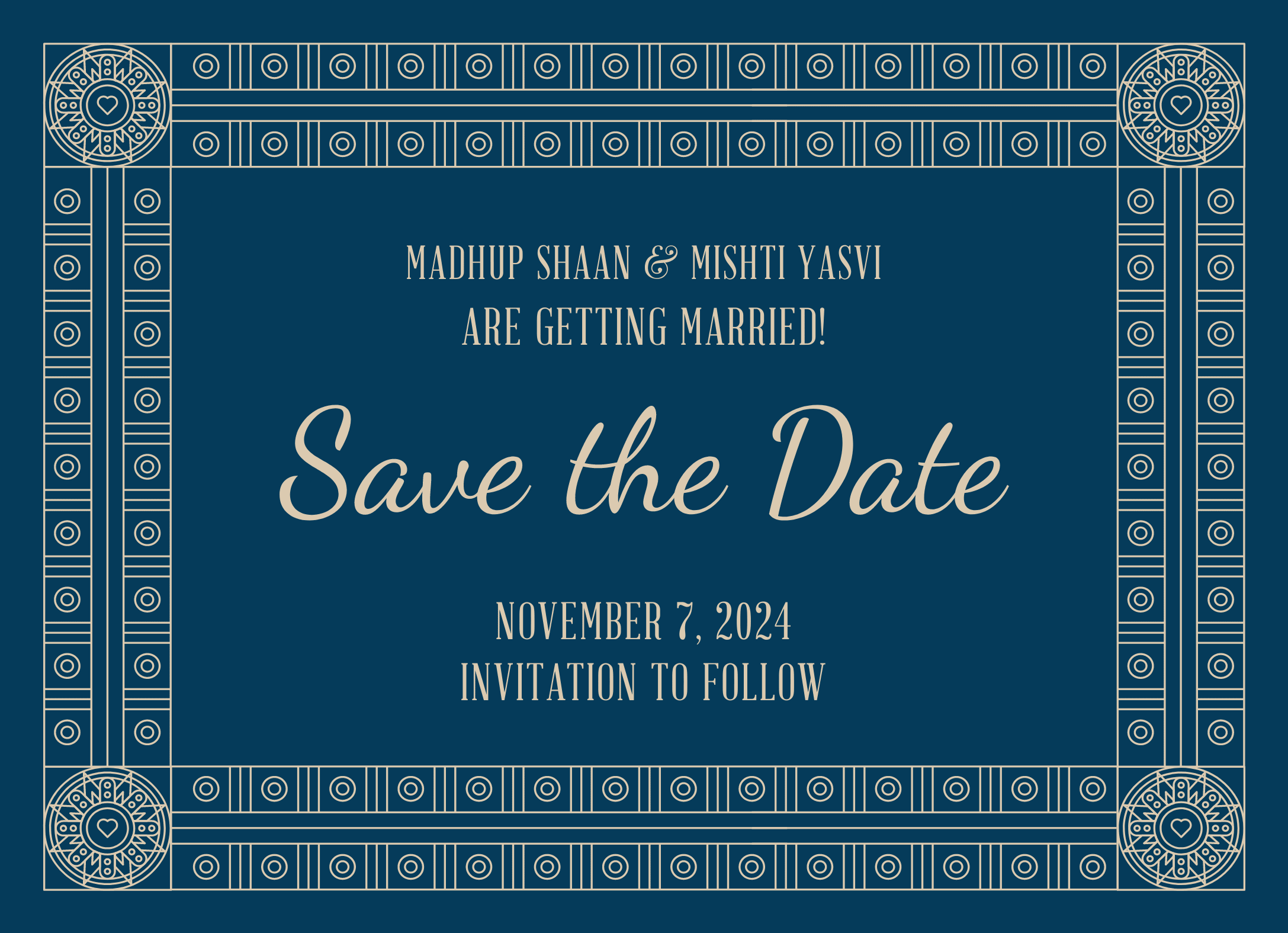 Decorative Frame Save The Date