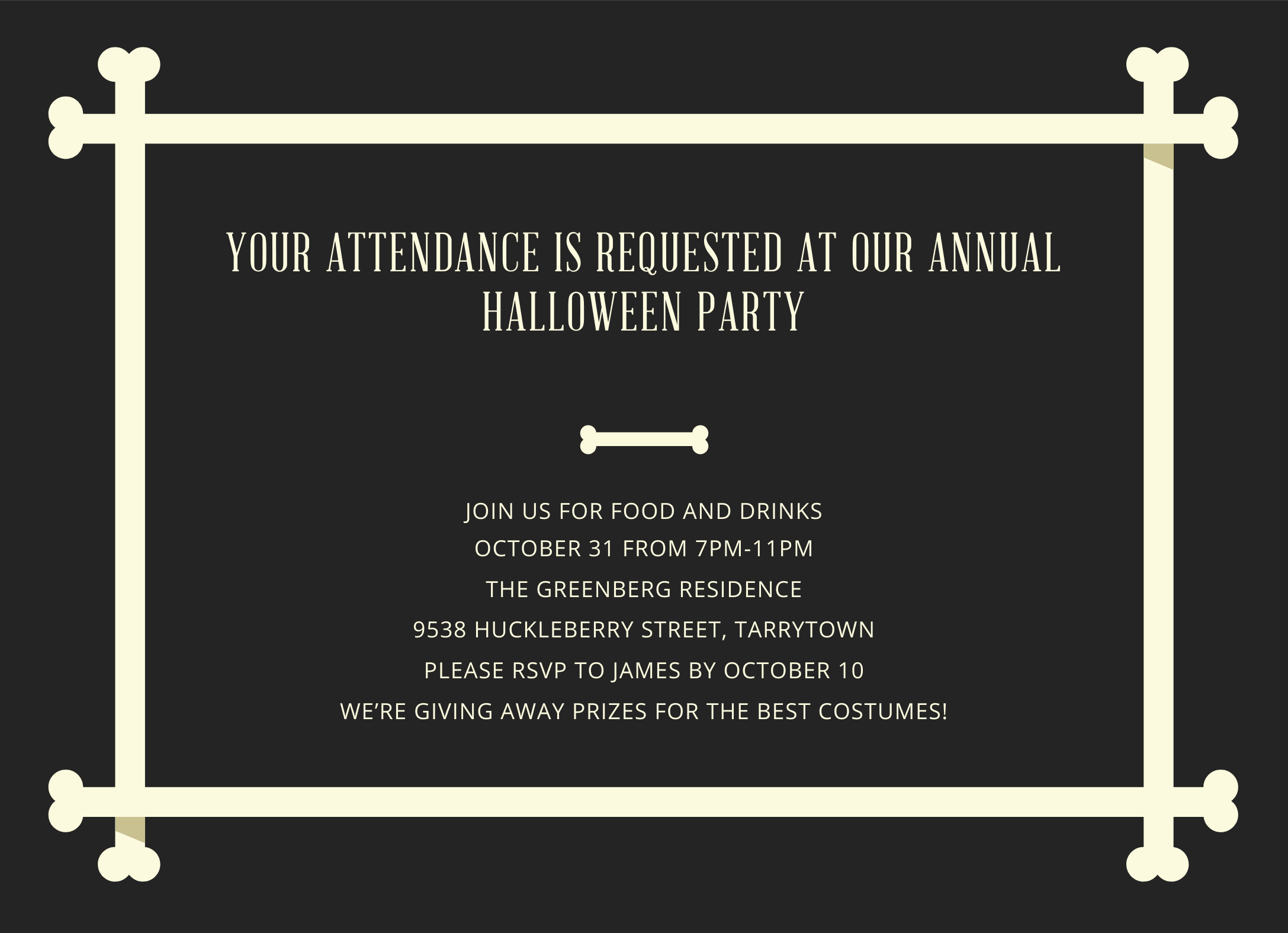 Bone Frame Halloween Party