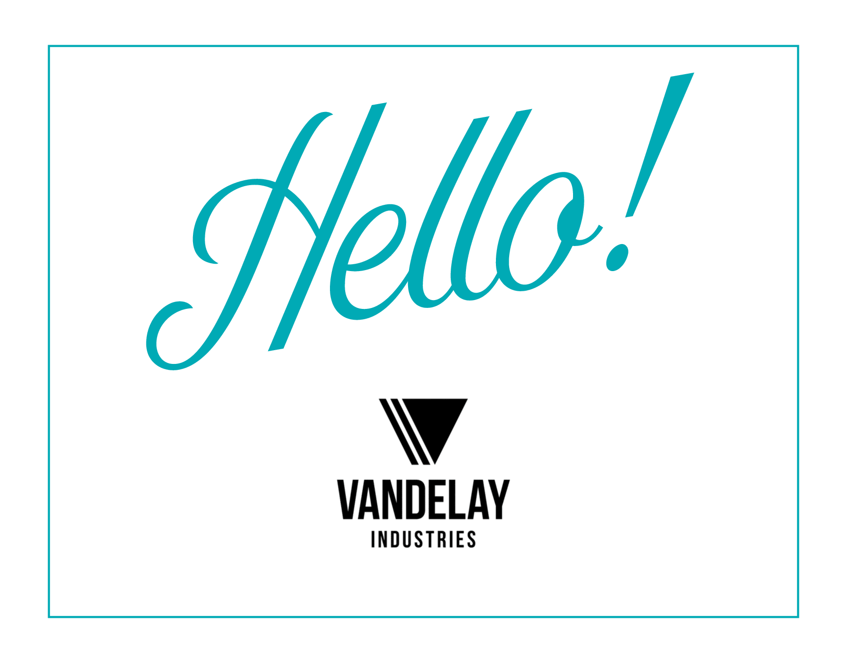 Script Border Logo Card