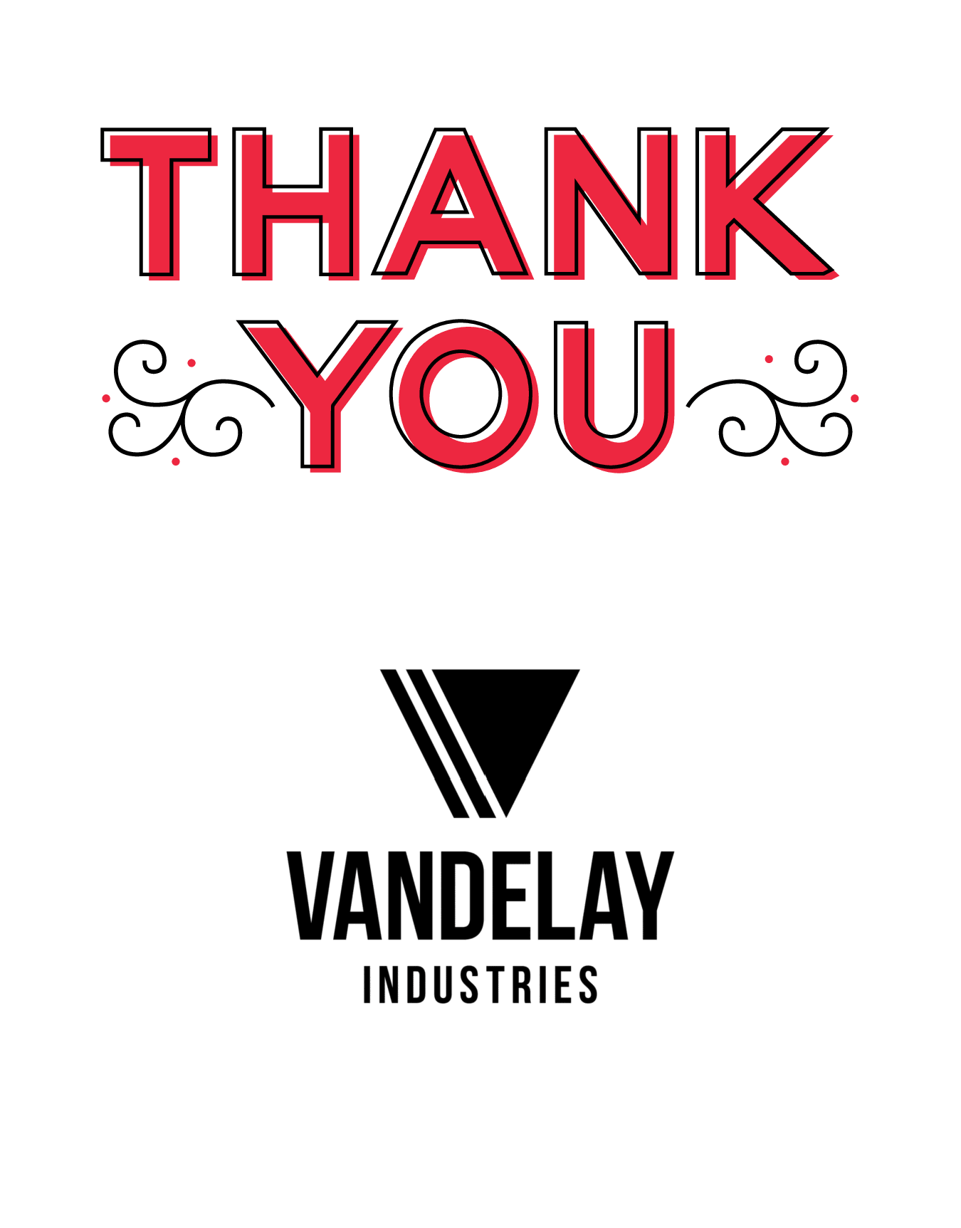 Vintage Thank You Logo Card