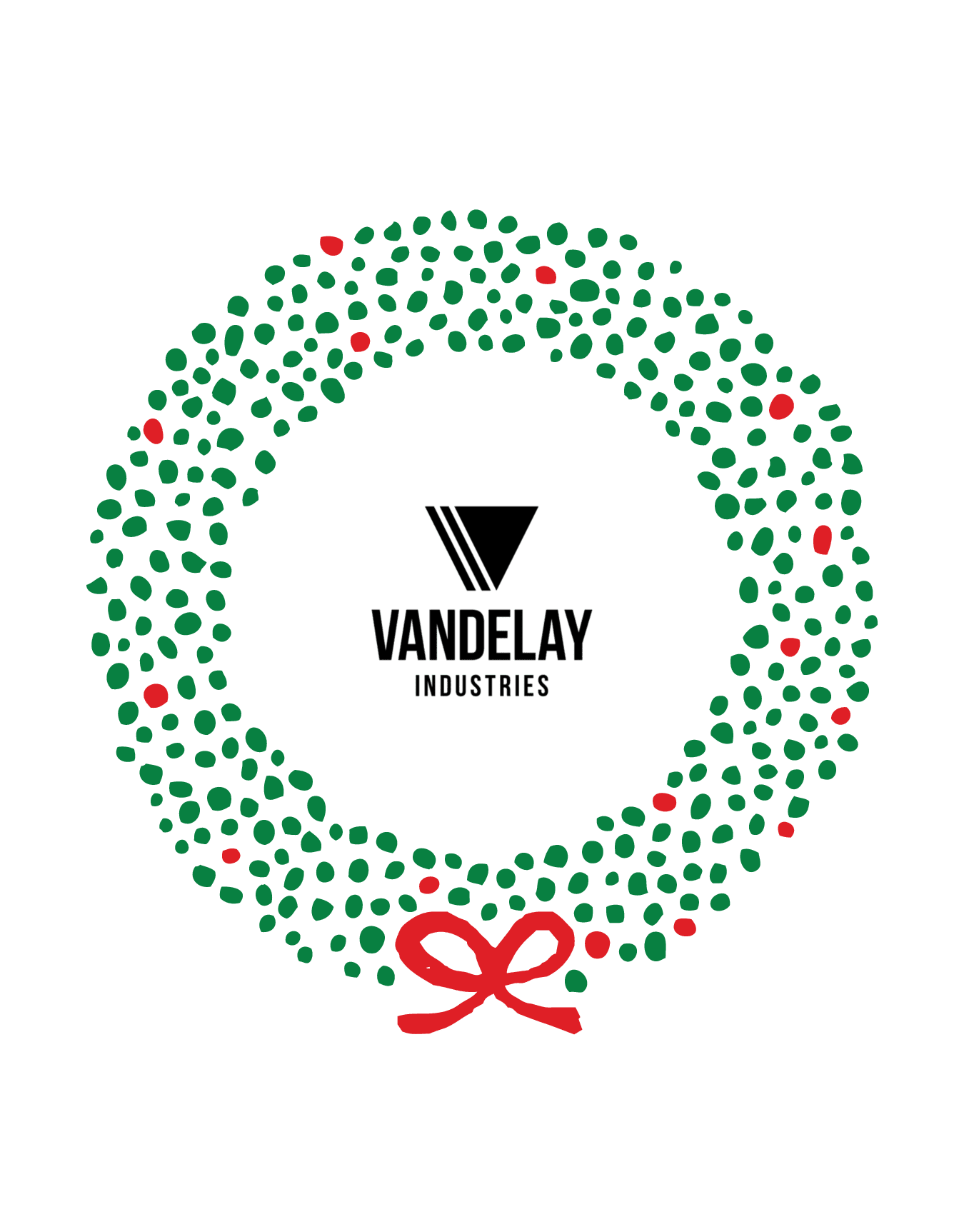 Holiday Wreath Logo Card