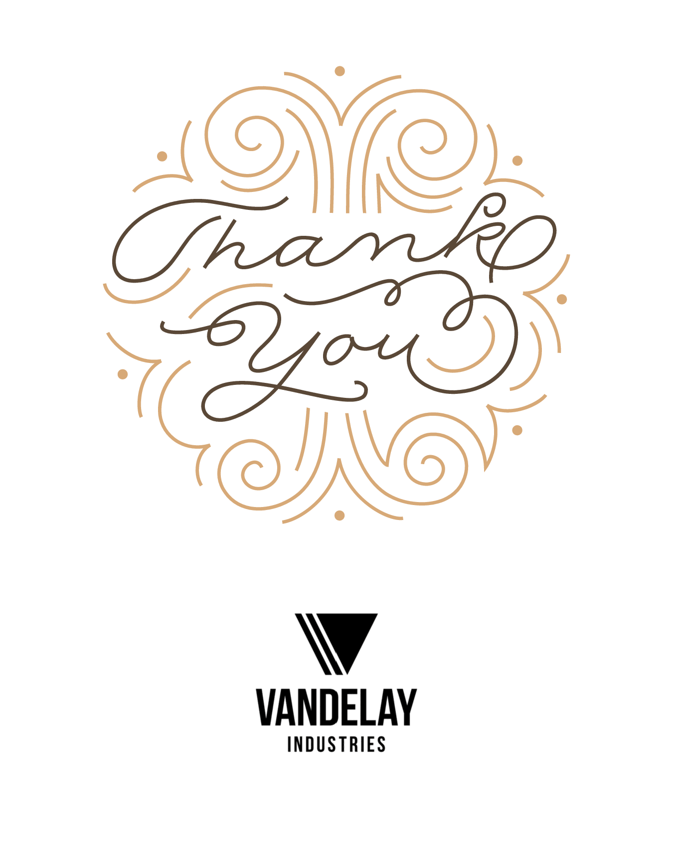 Art Deco Thank You With Logo