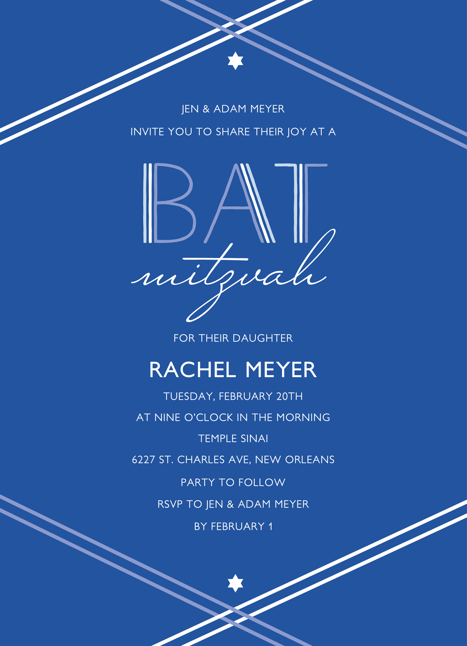 Blue Line Bat Mitzvah