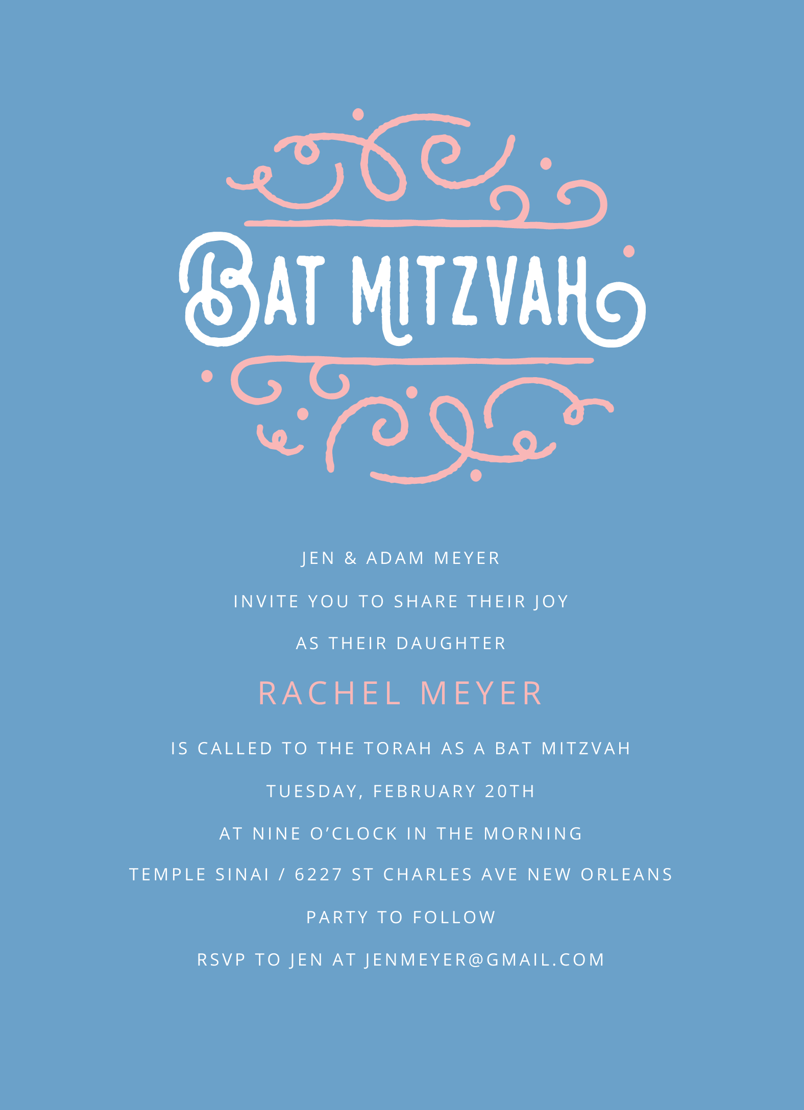 Ornamental Circle Bat Mitzvah 