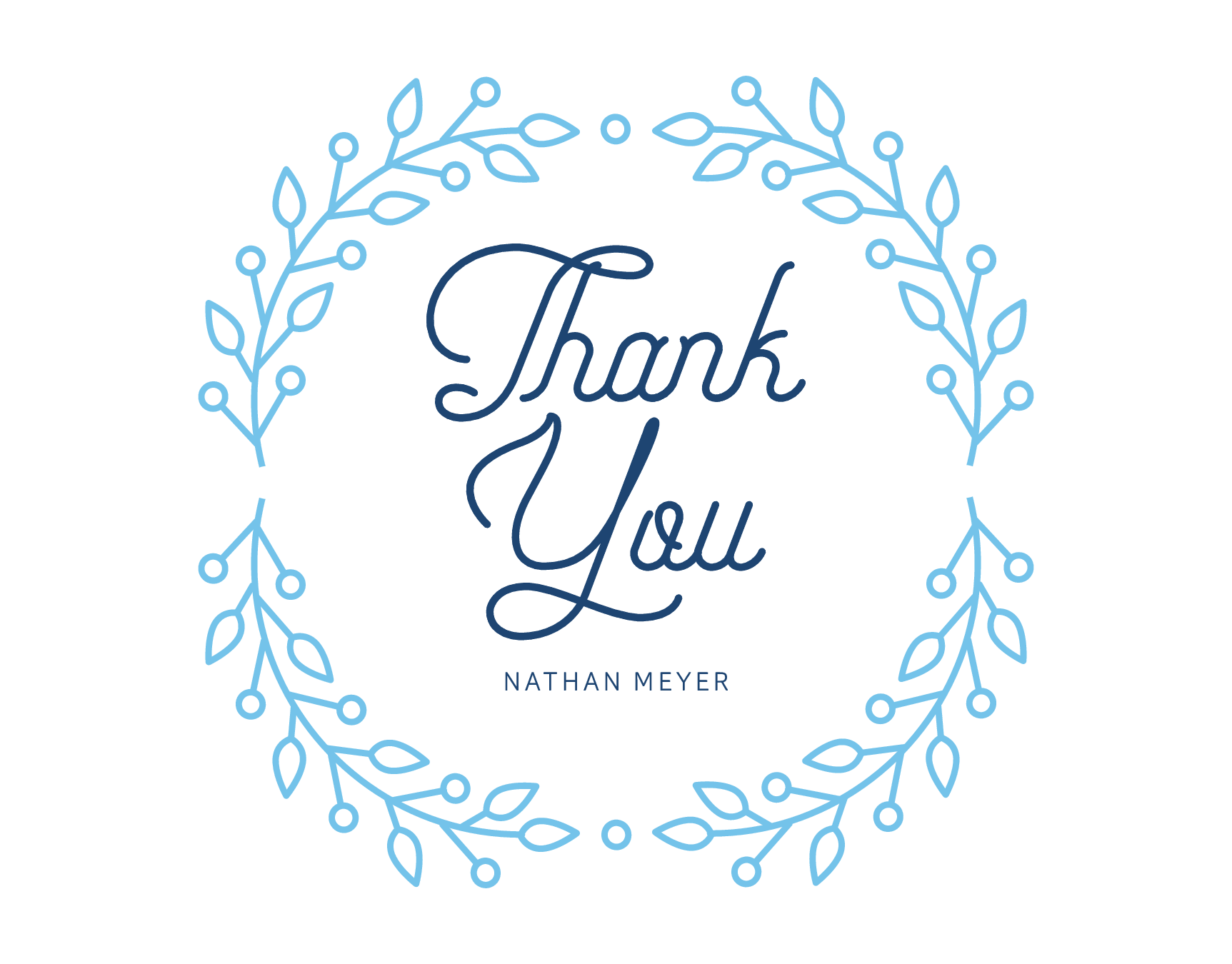 Floral Outline Thank You