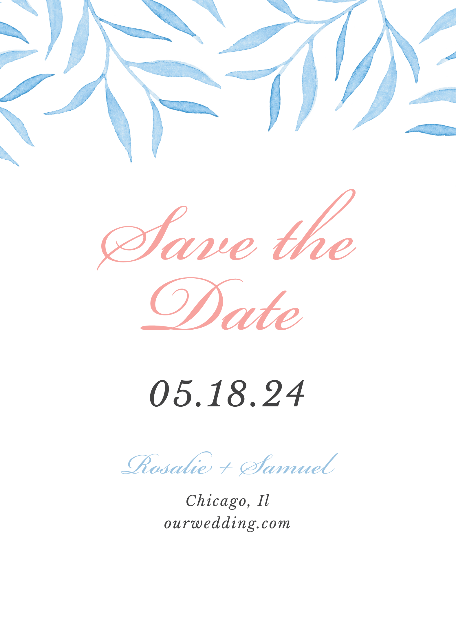 Blue Willow Save The Date