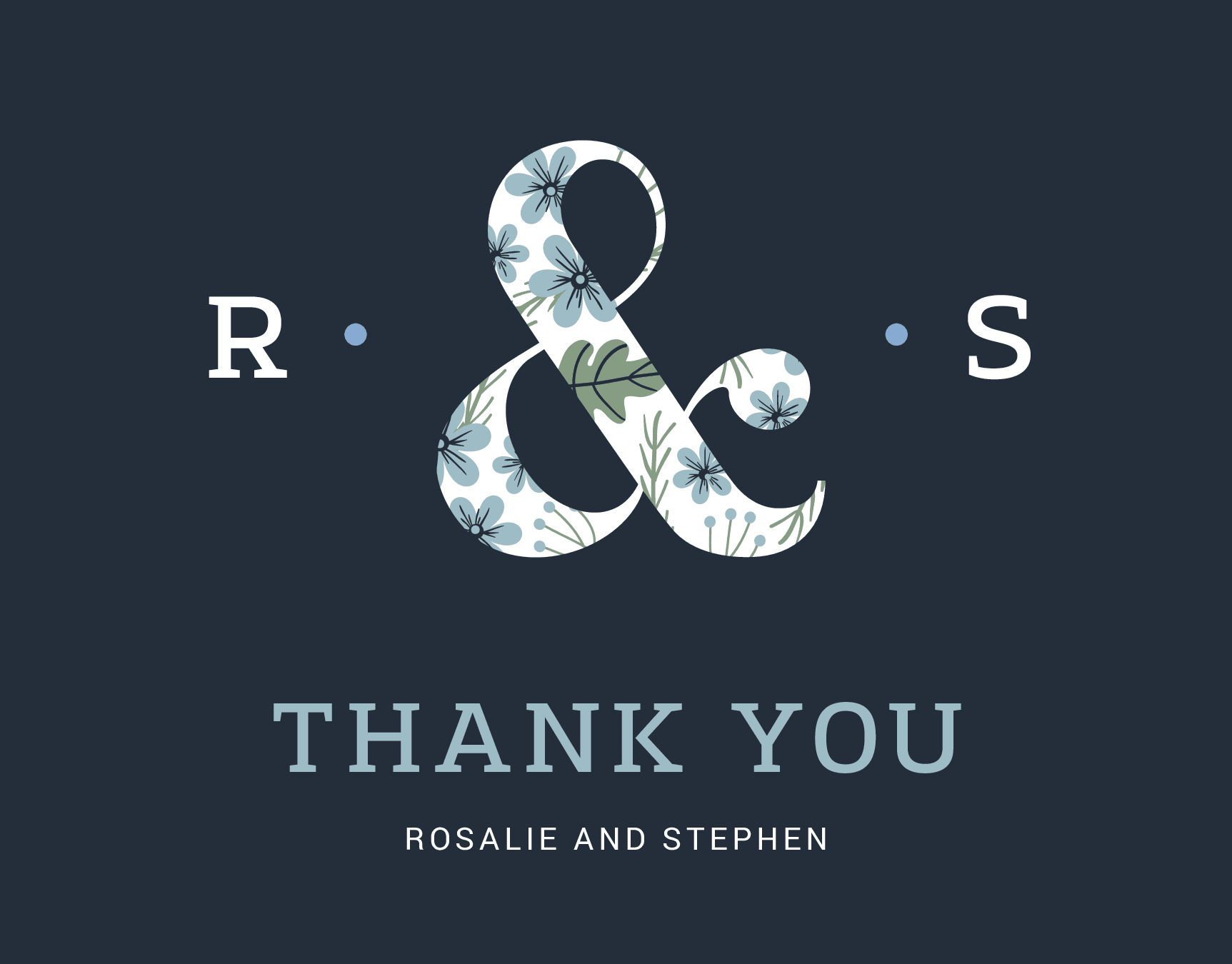 Floral Ampersand Thank You