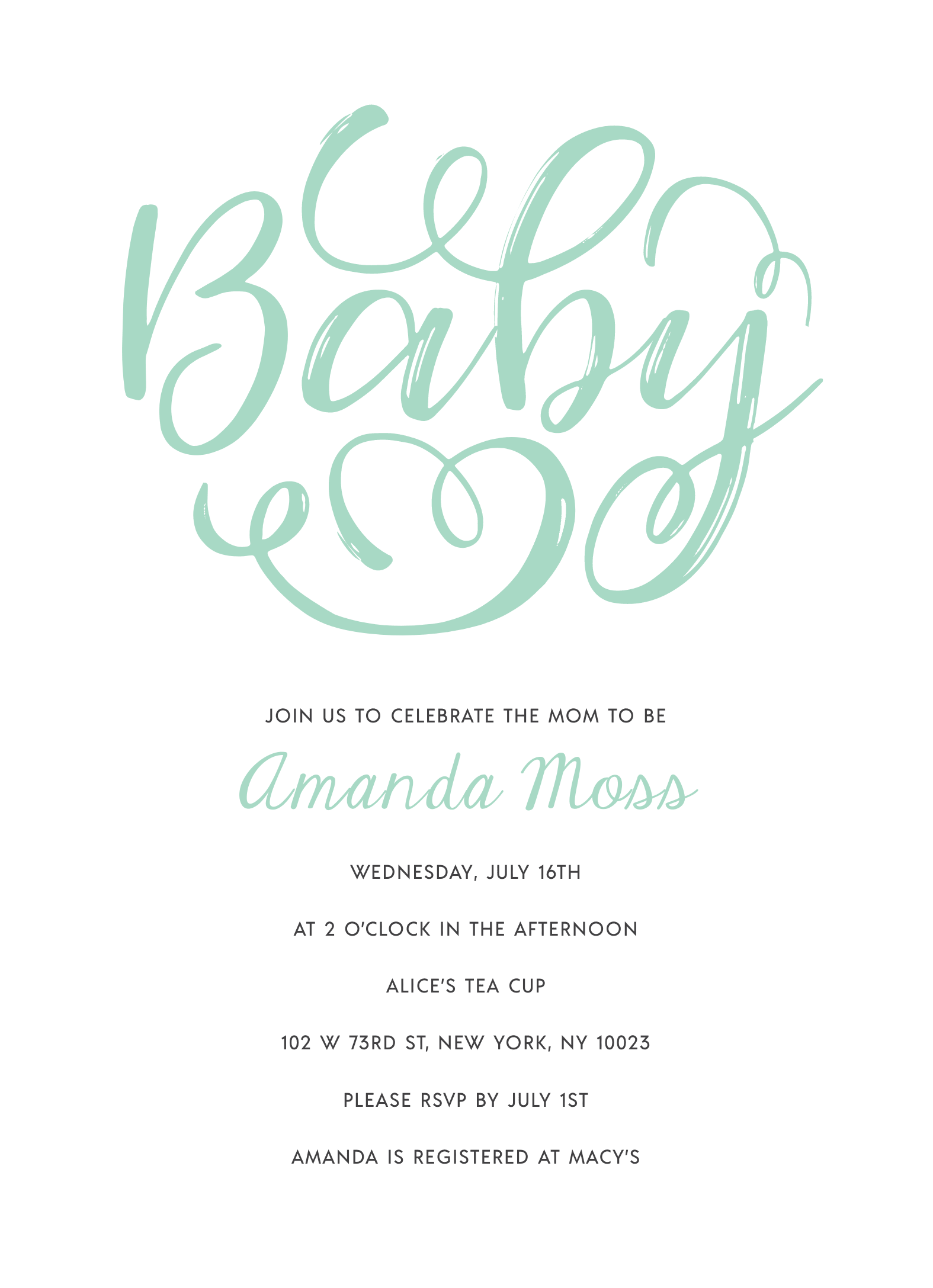 Swirls Baby Shower