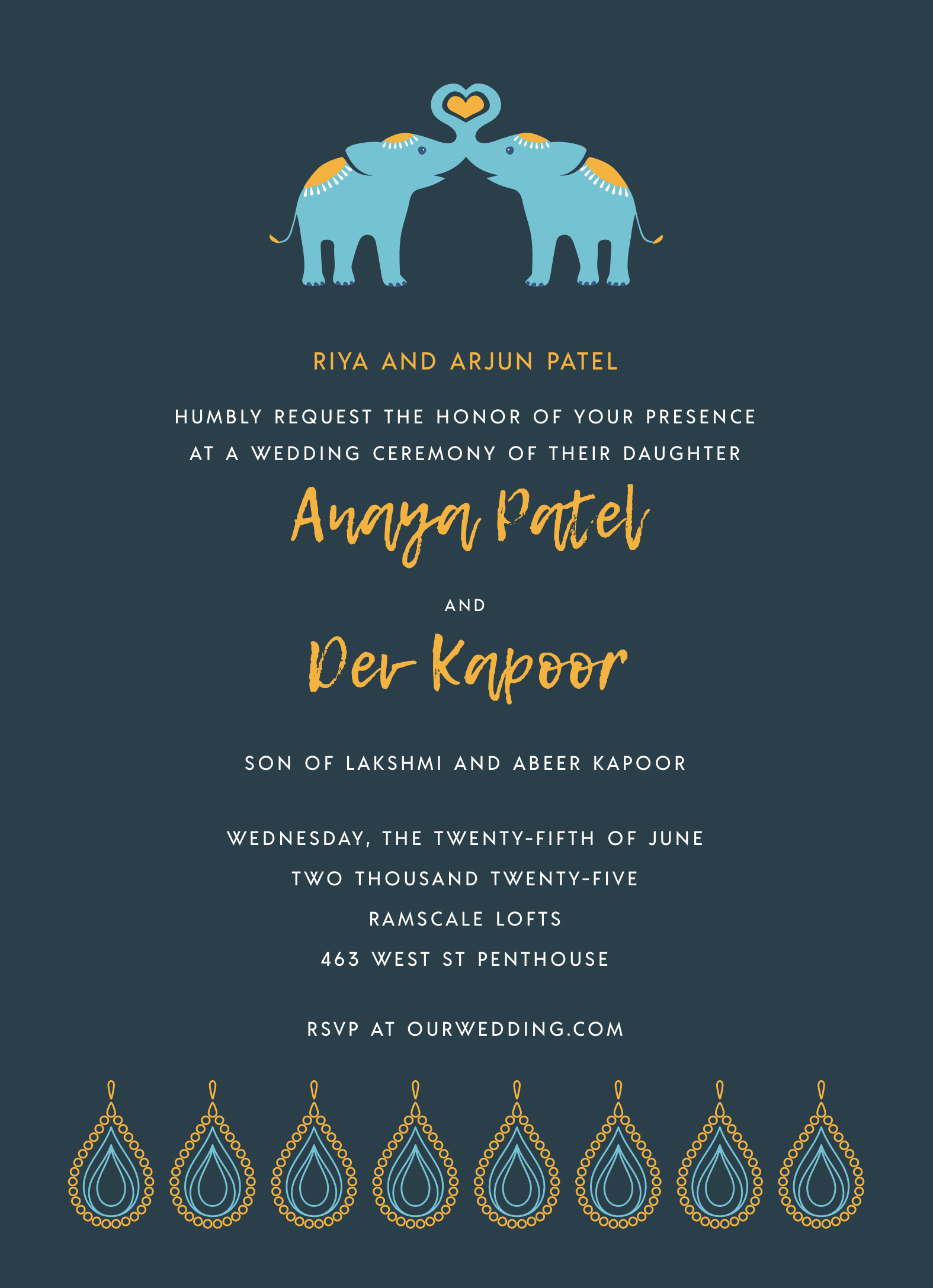 Elephant Love Invite