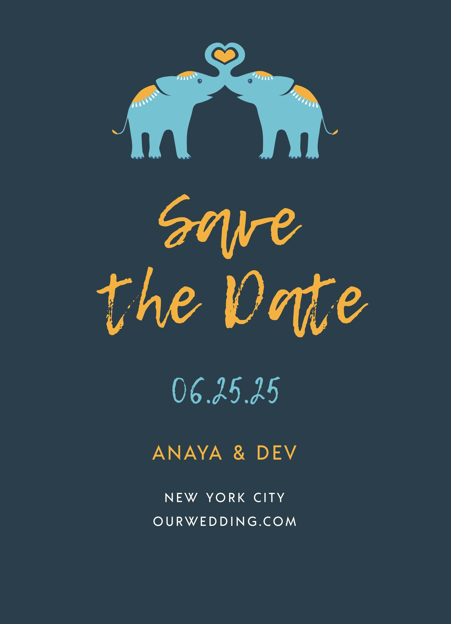Elephant Love Save The Date