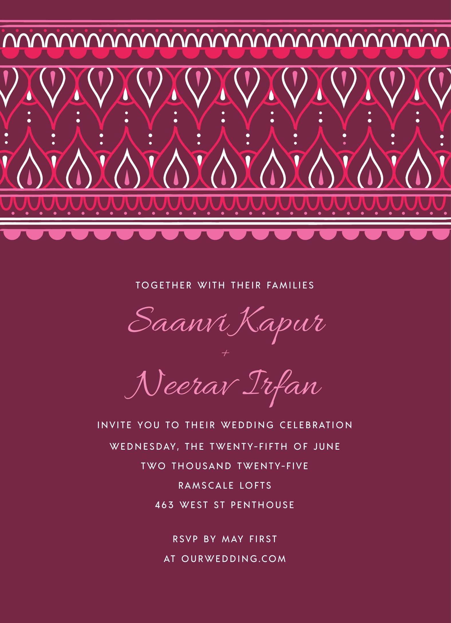 Ornamental Top Invitation