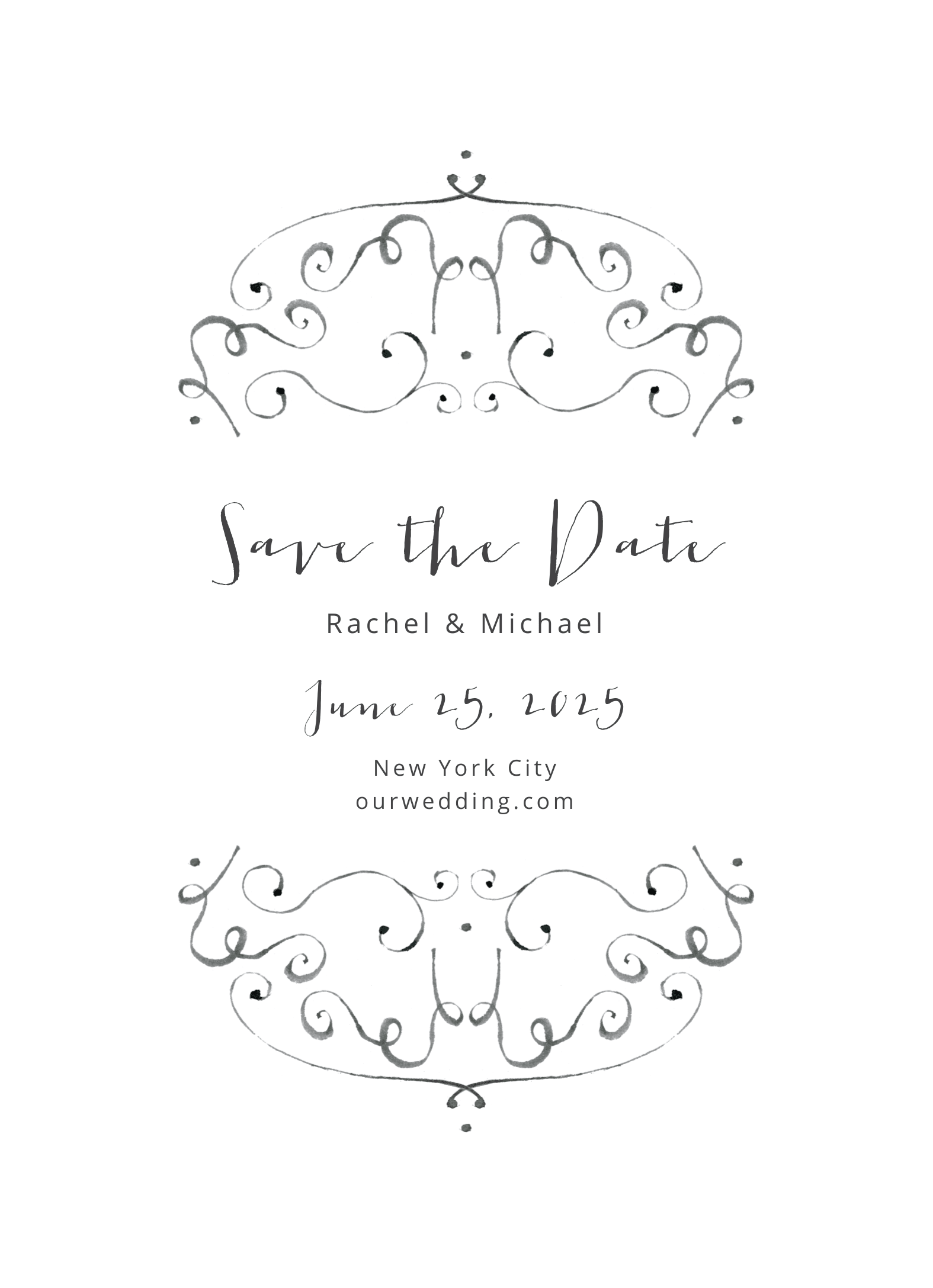 Airy Ornament Save The Date