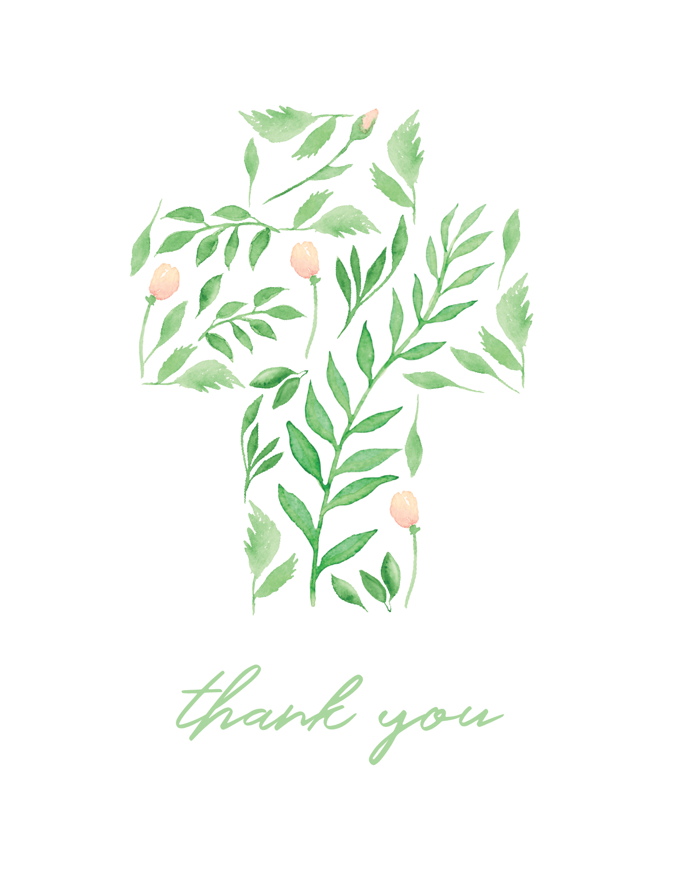Floral Cross Thank You