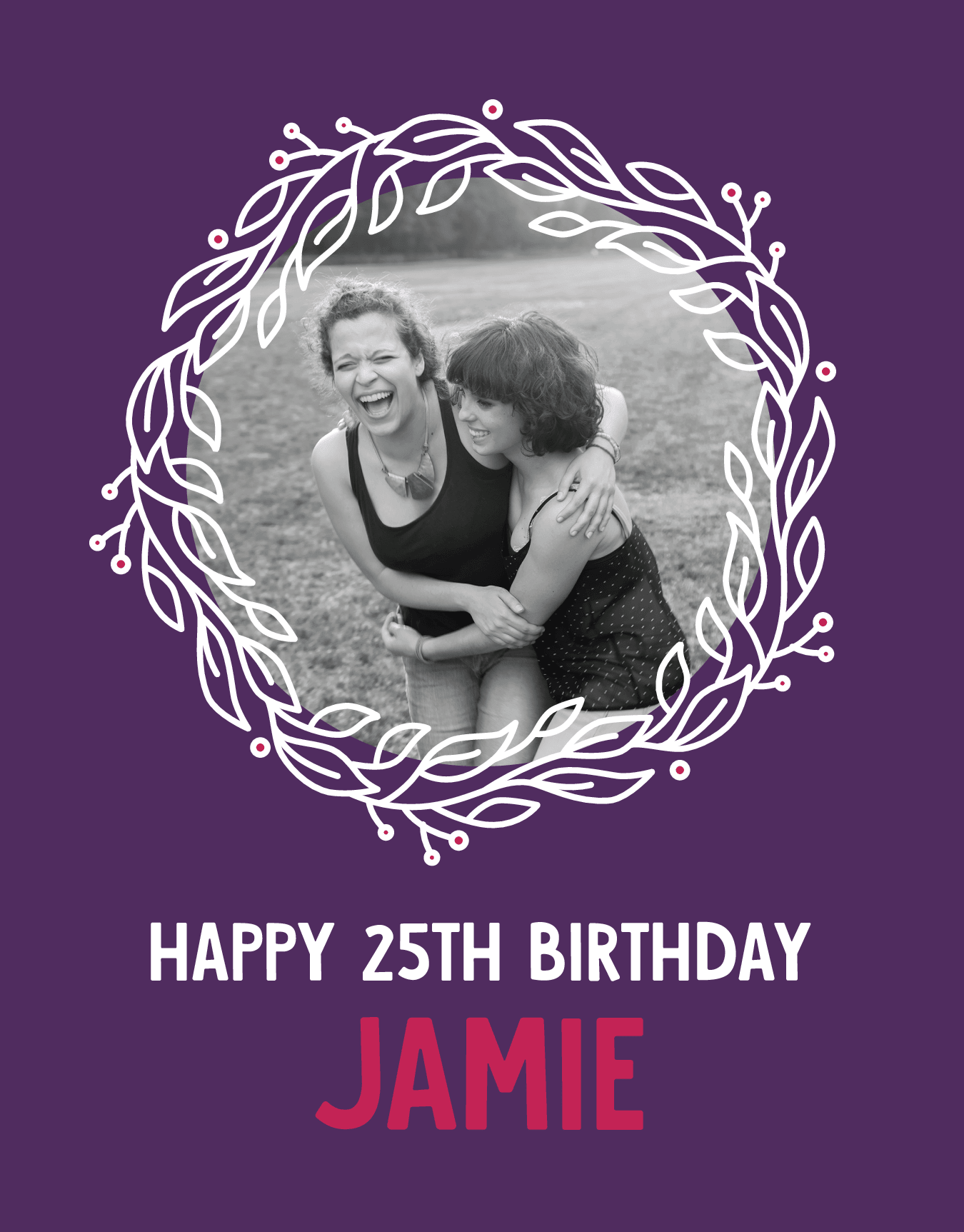 Editable Birthday Wreath
