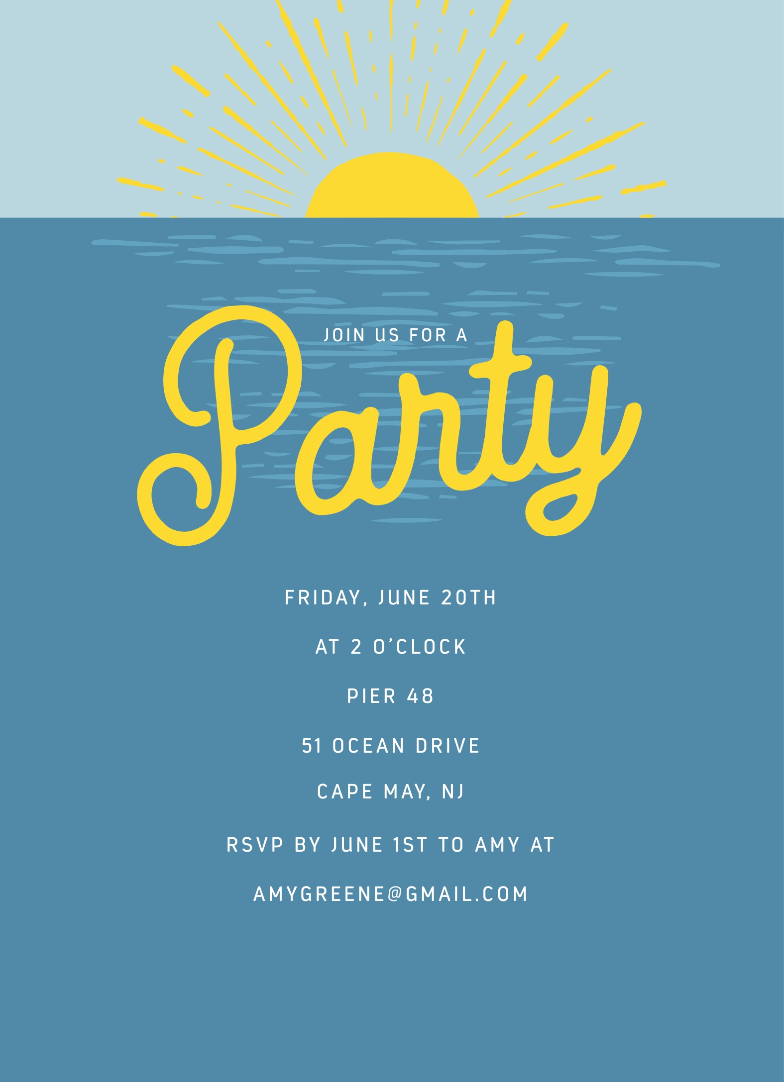 Ocean Sunset Party