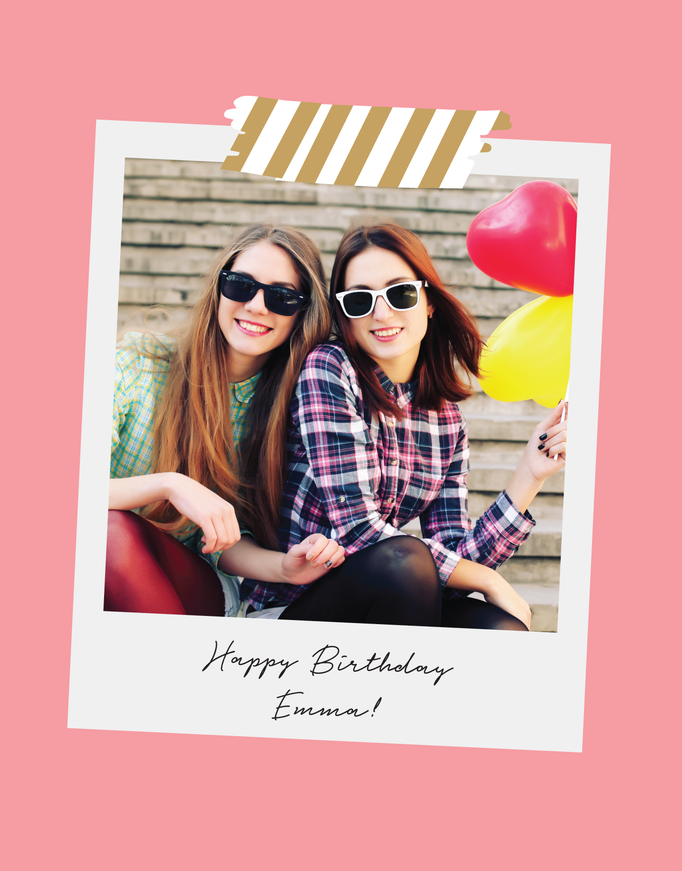 Pink Polaroid Birthday