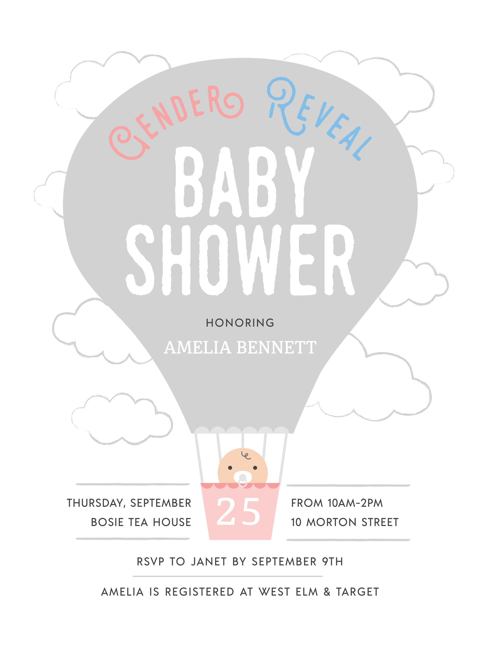 Hot Air Balloon Gender Reveal