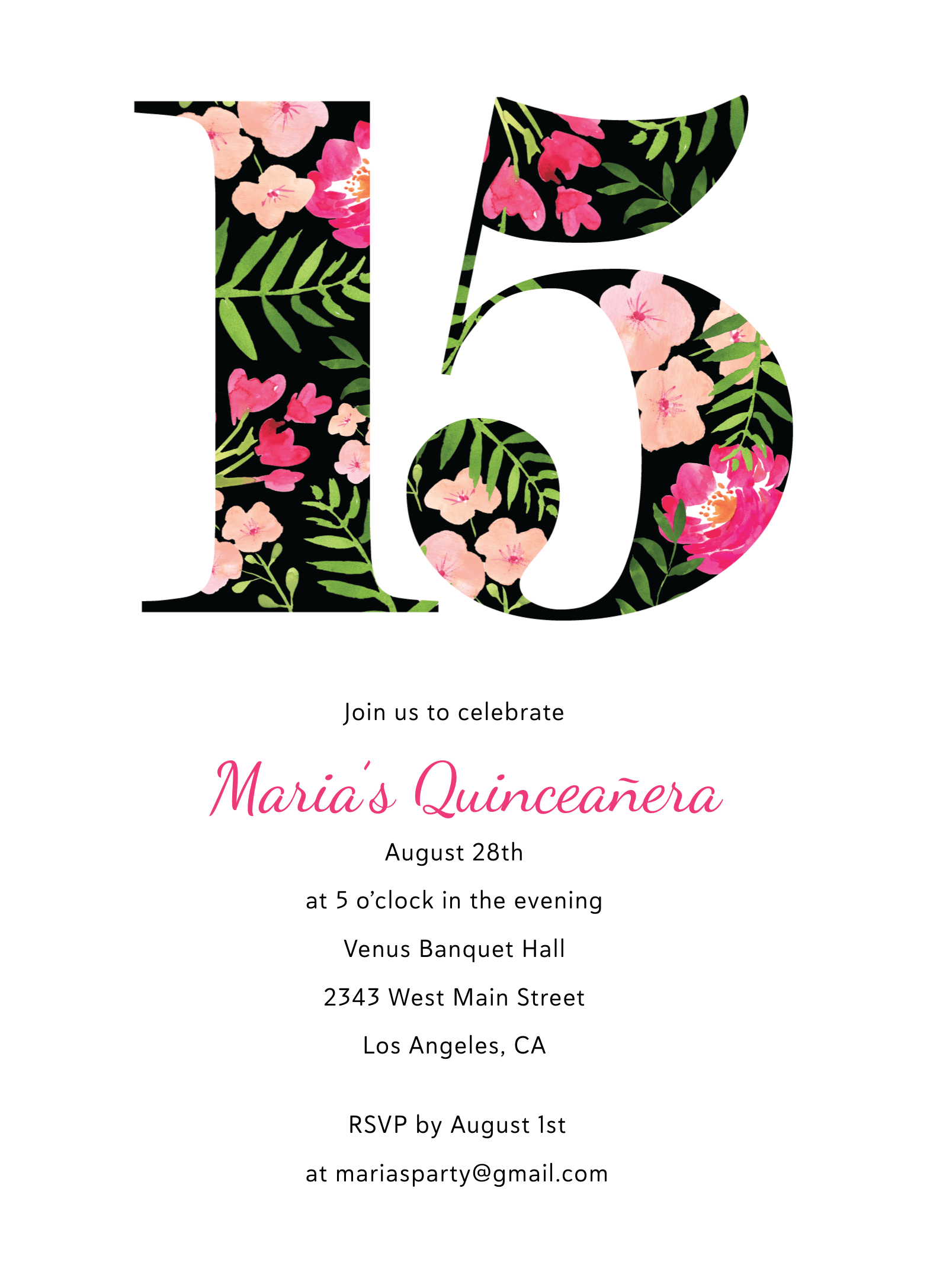 Floral Quinceañera 