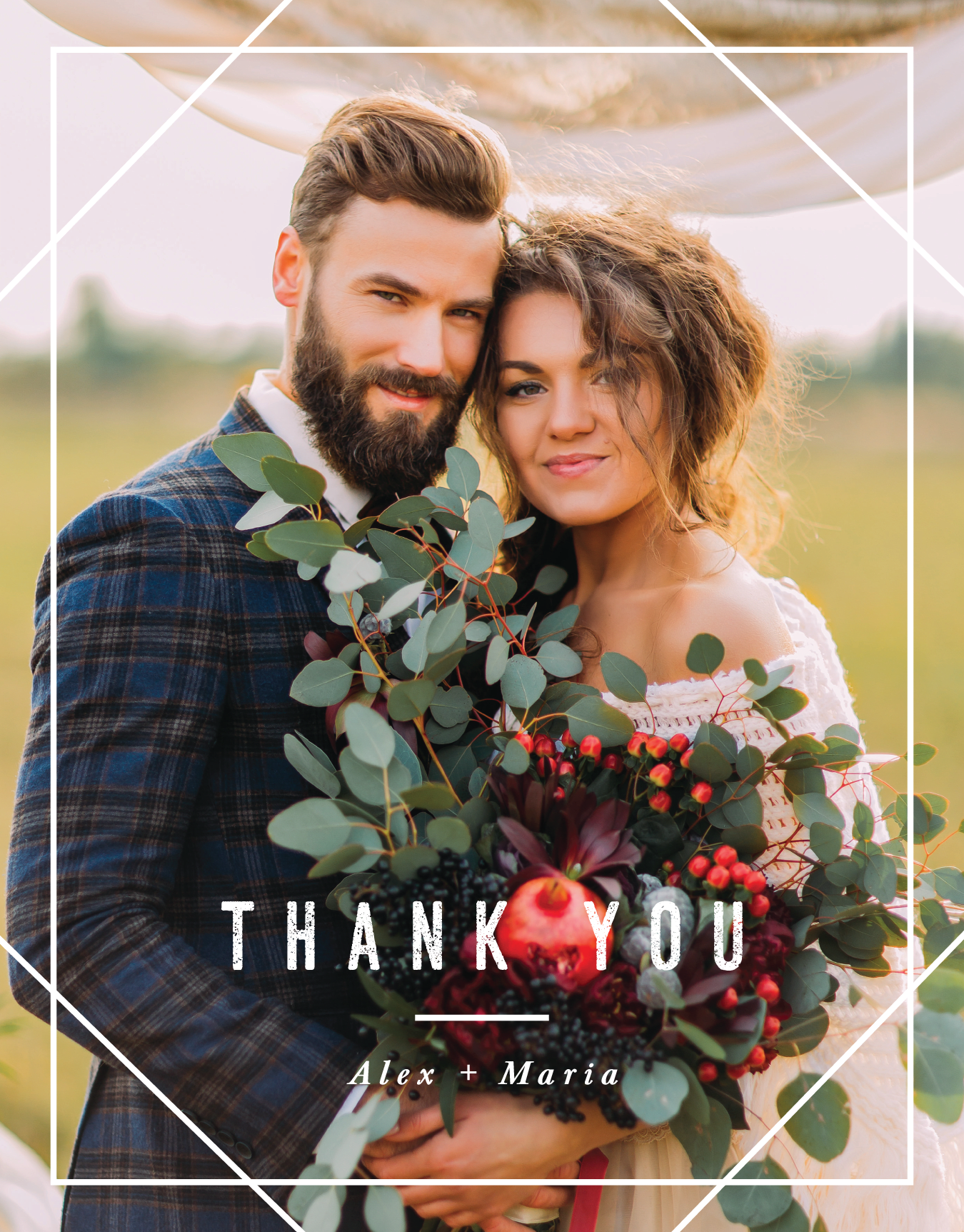 Geometric Frame Thank You