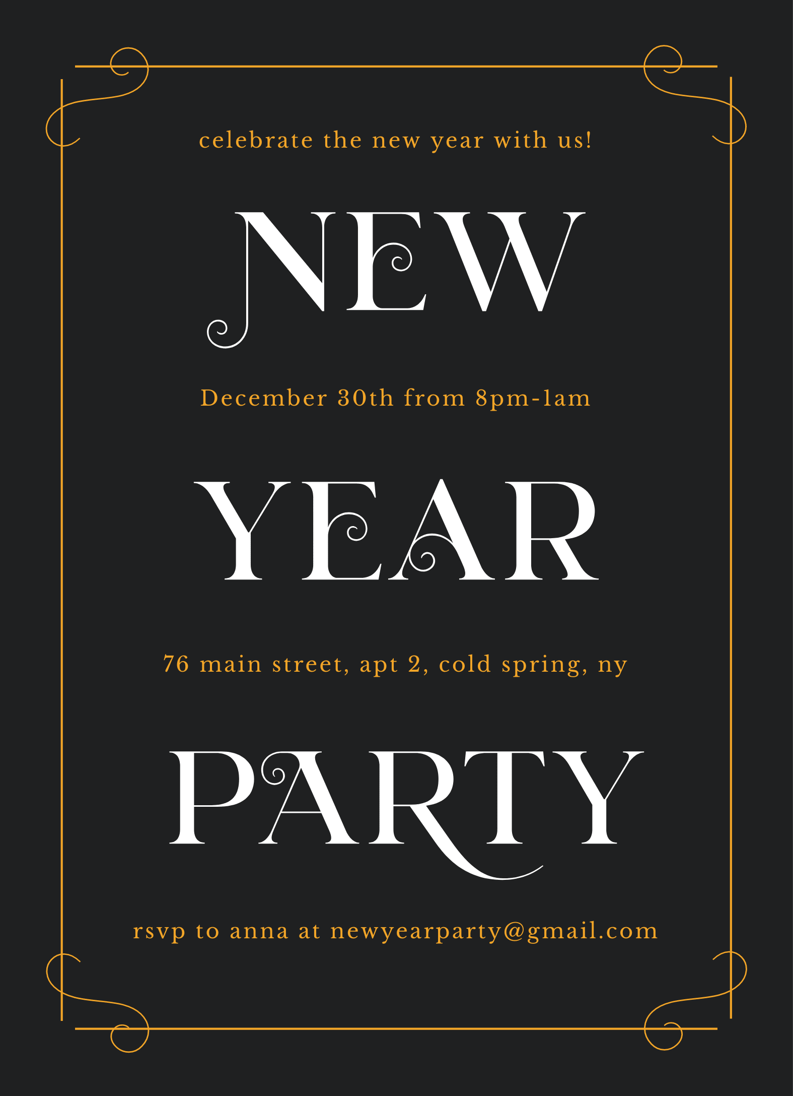 New Year Deco Invite