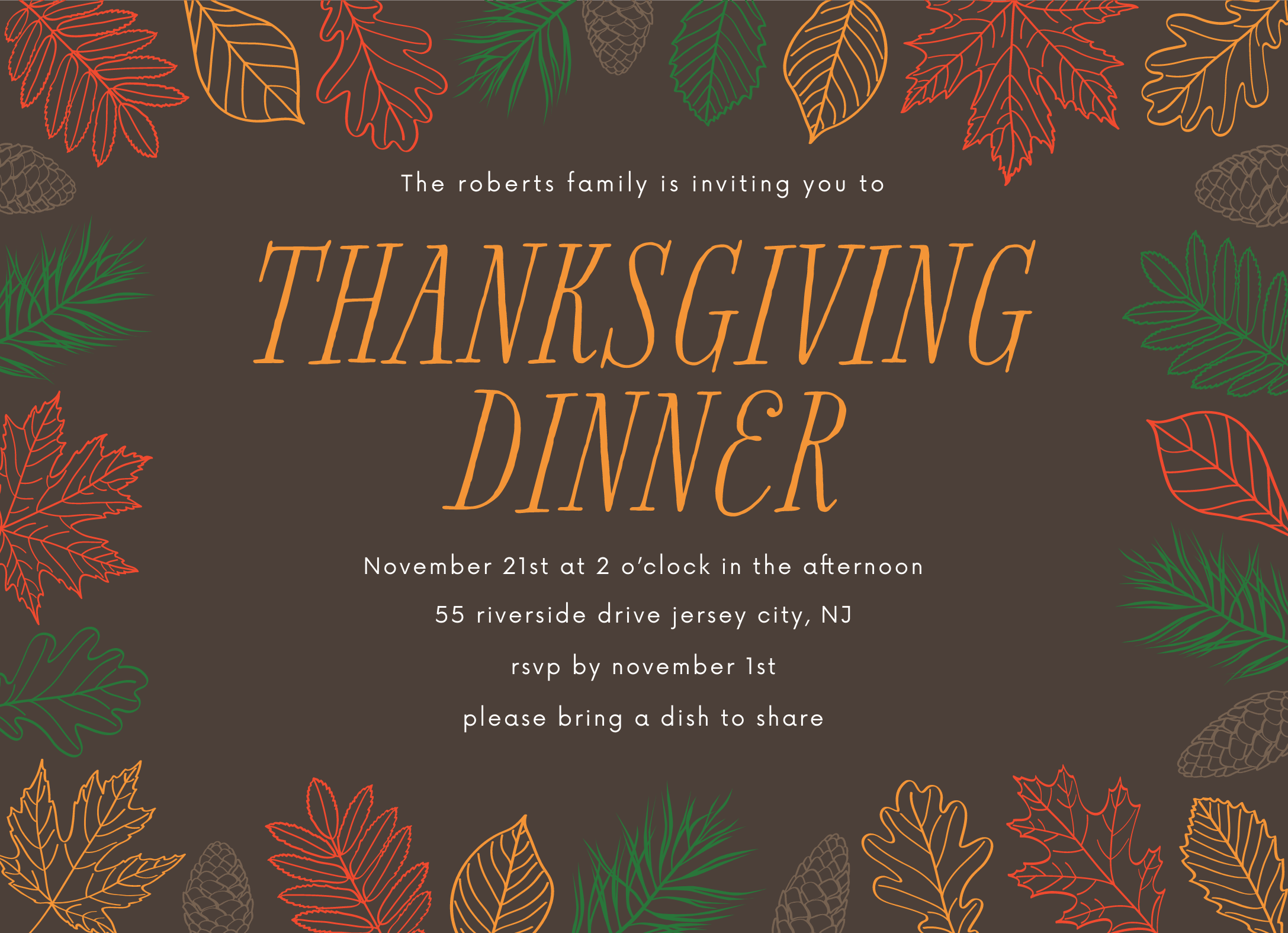 Leafy Thanksgiving Party