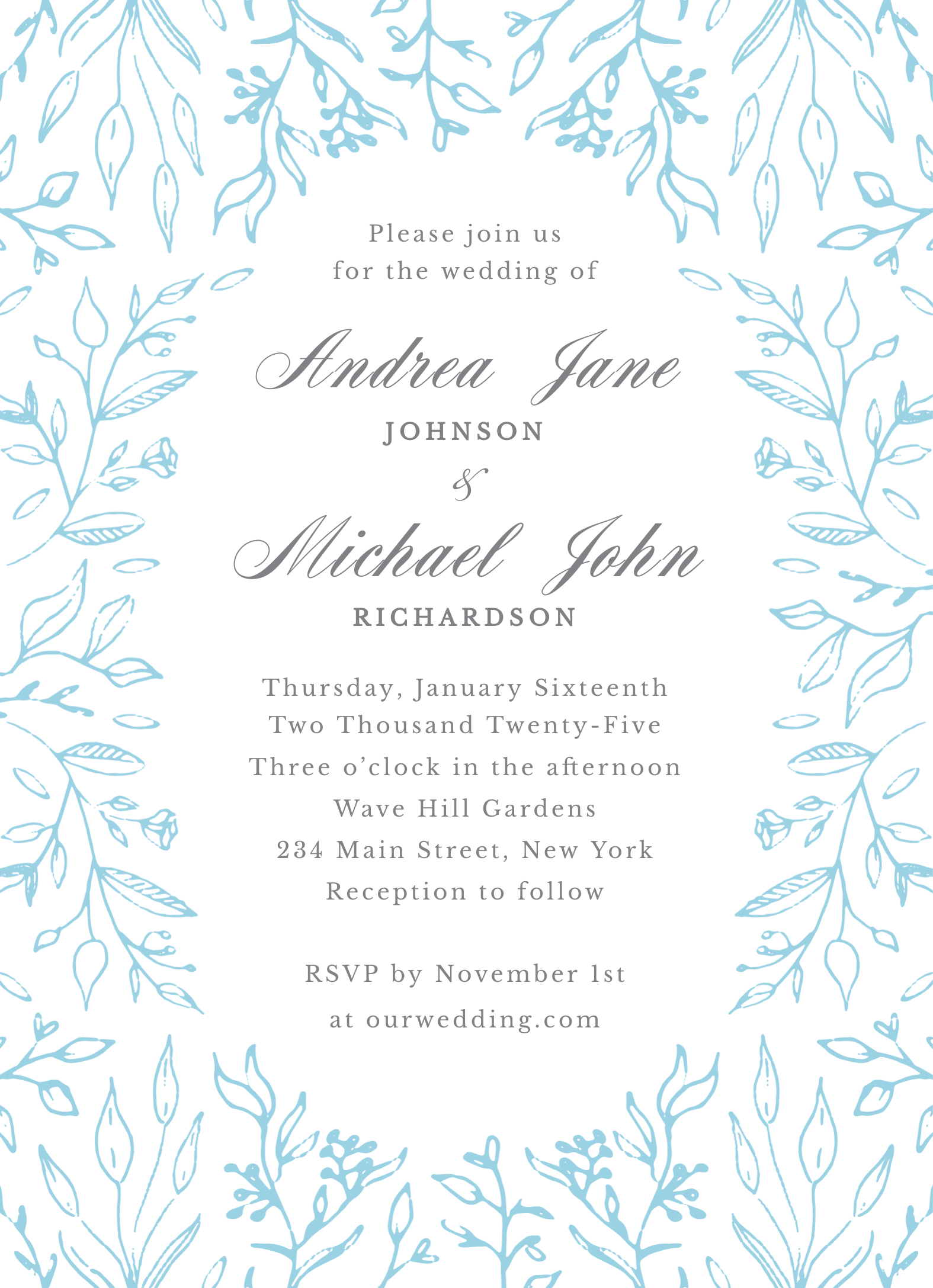Blue Floral Lace
