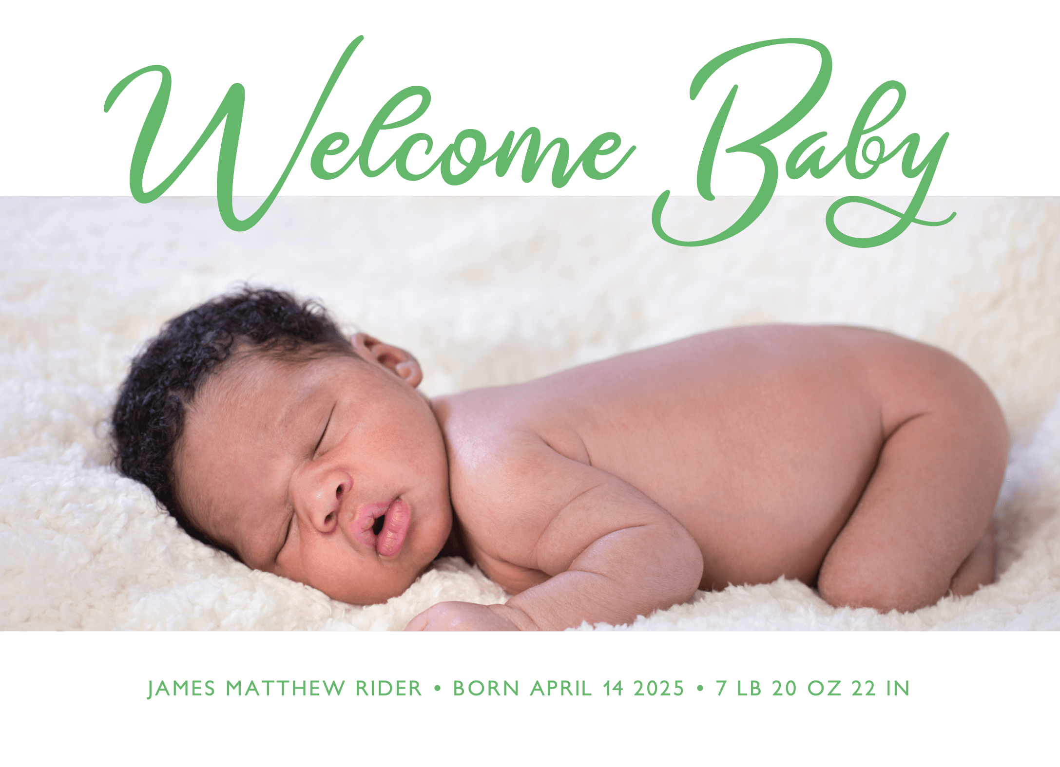 Welcome Baby Lettering