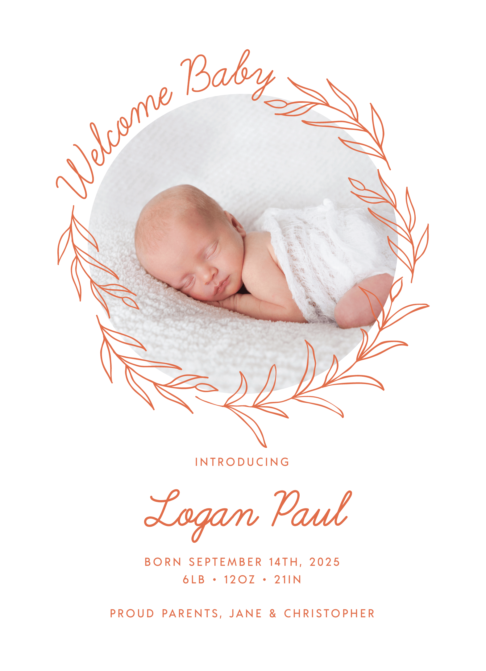 Minimal Wreath Announcement