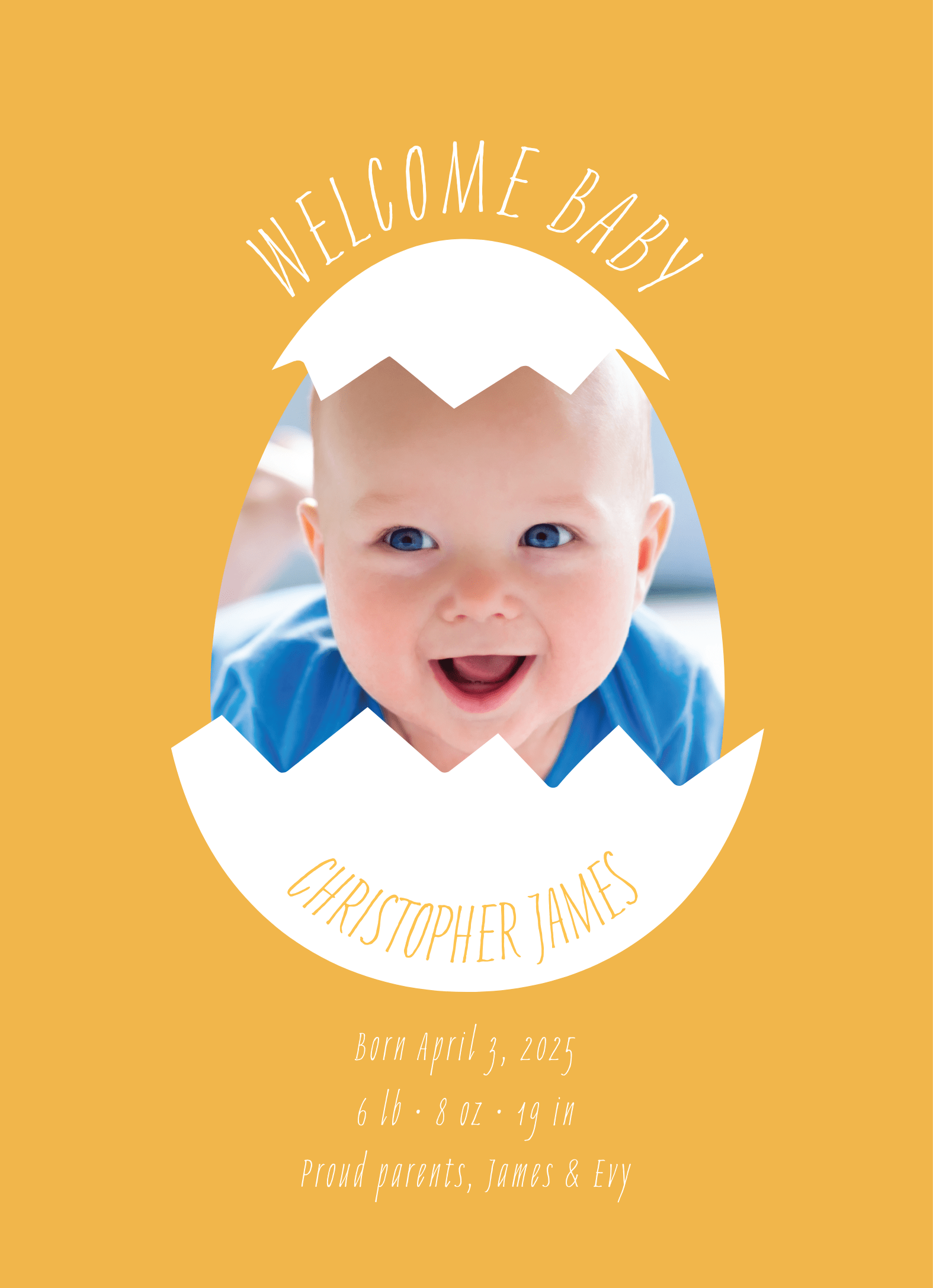 New Chick Birth Announcement