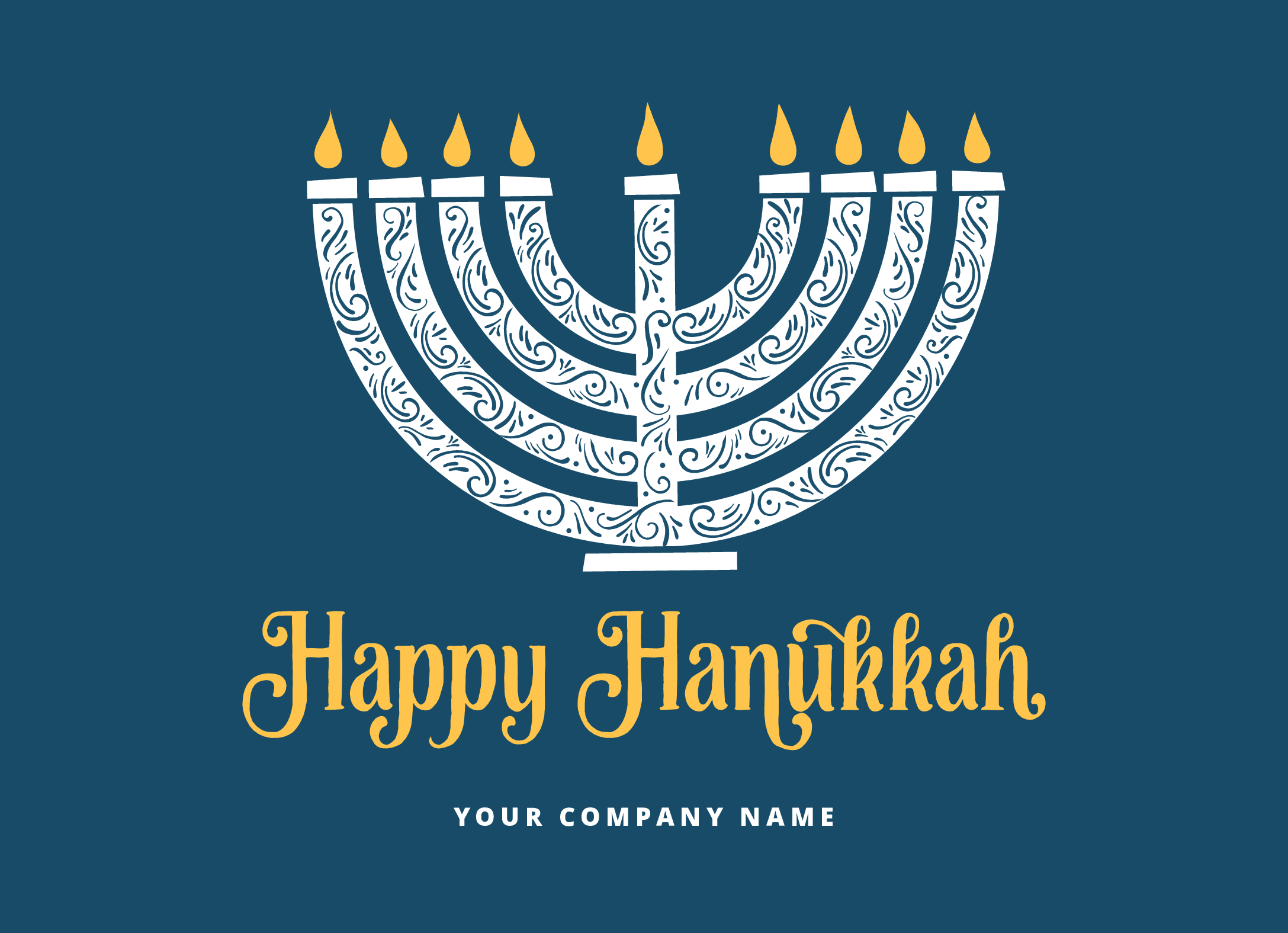 Simple Hanukkah Menorah 