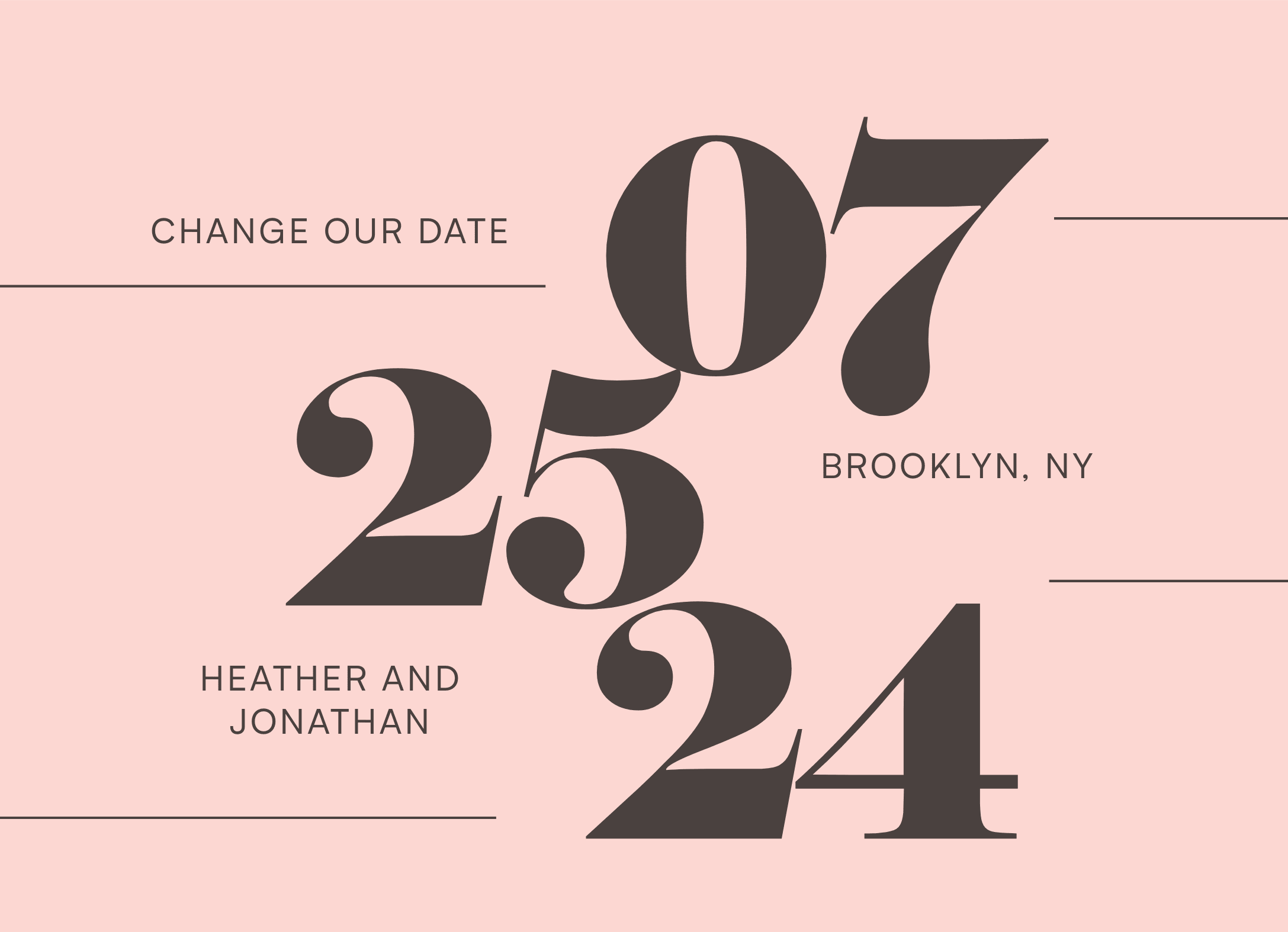 Big Bold Change The Date