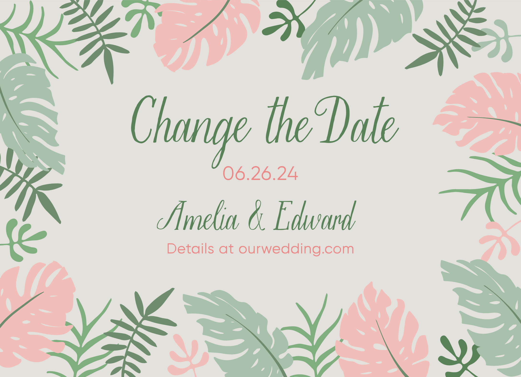 Tropical Leaves Change The Date