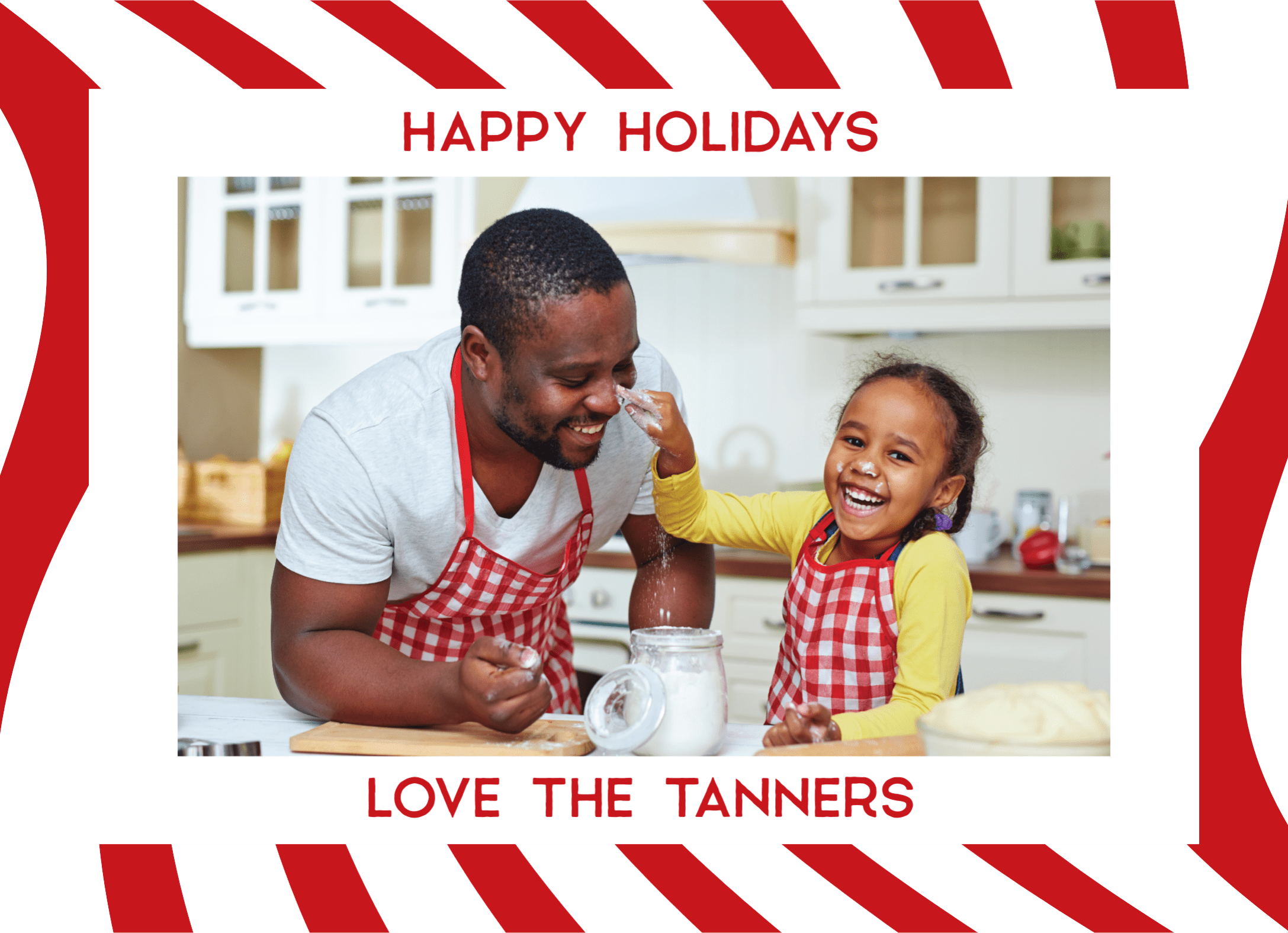 Happy Holidays Candy Cane Frame
