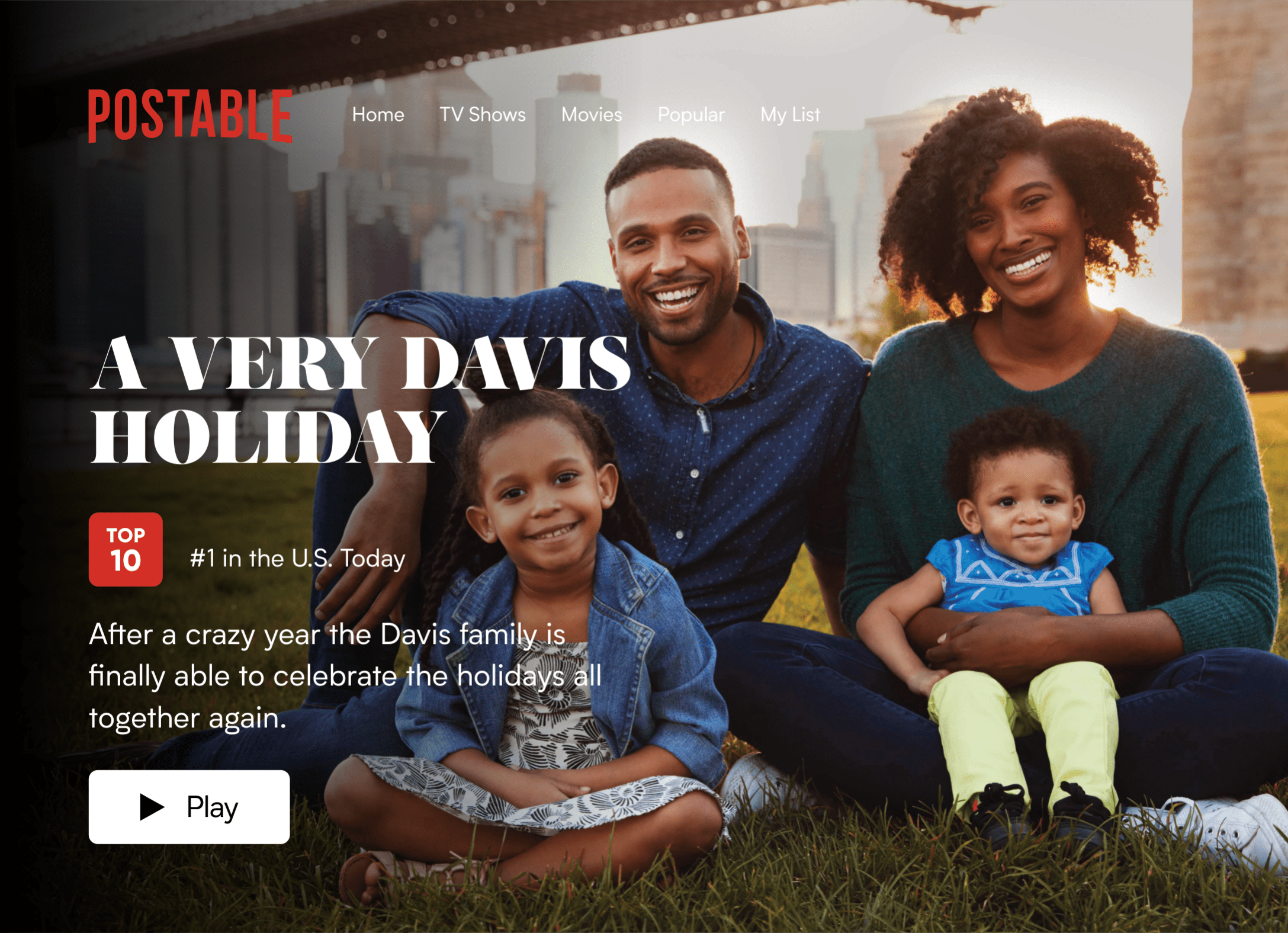Netflix Style Holiday Card