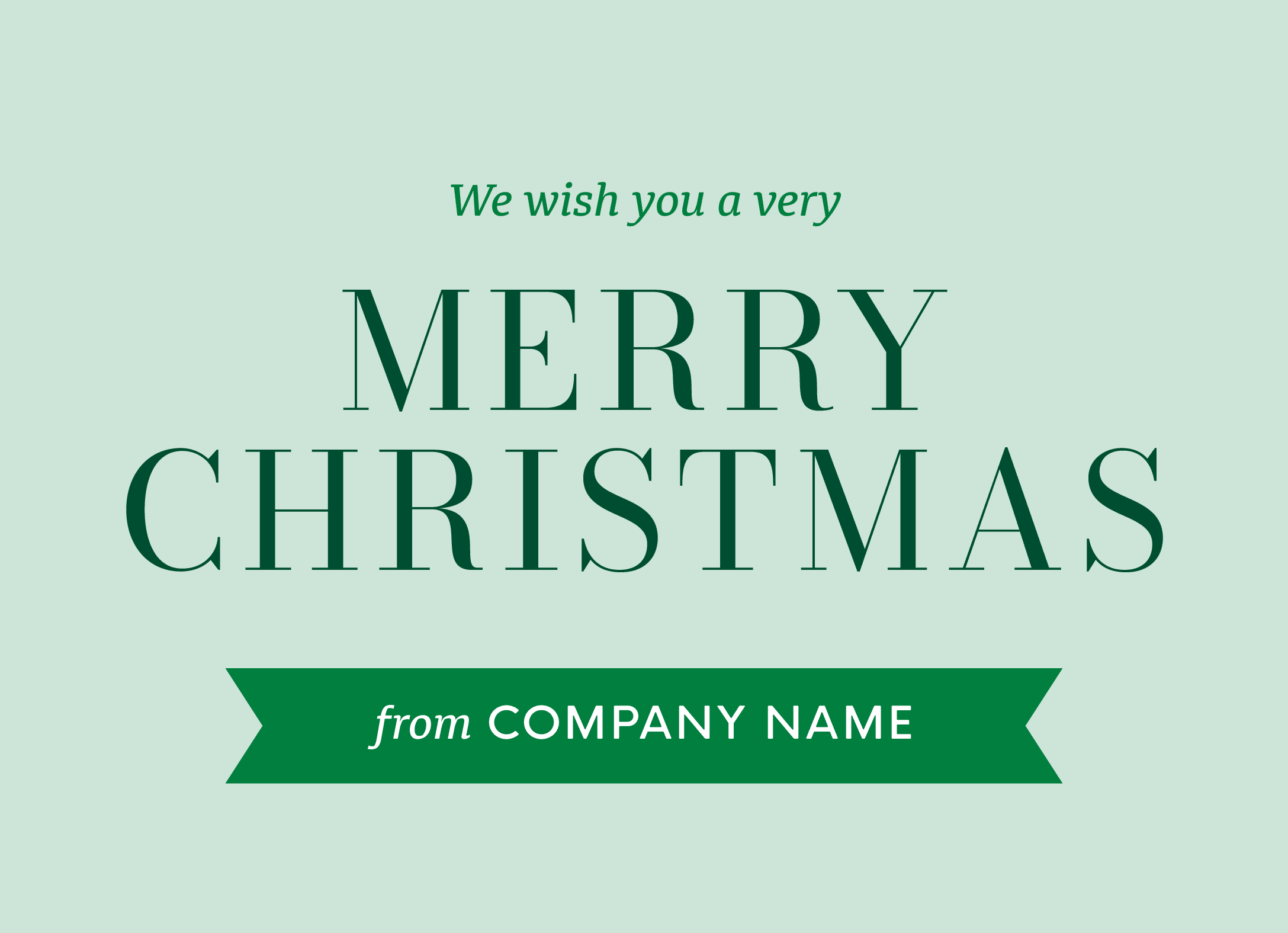 Company Holiday Greetings Flat