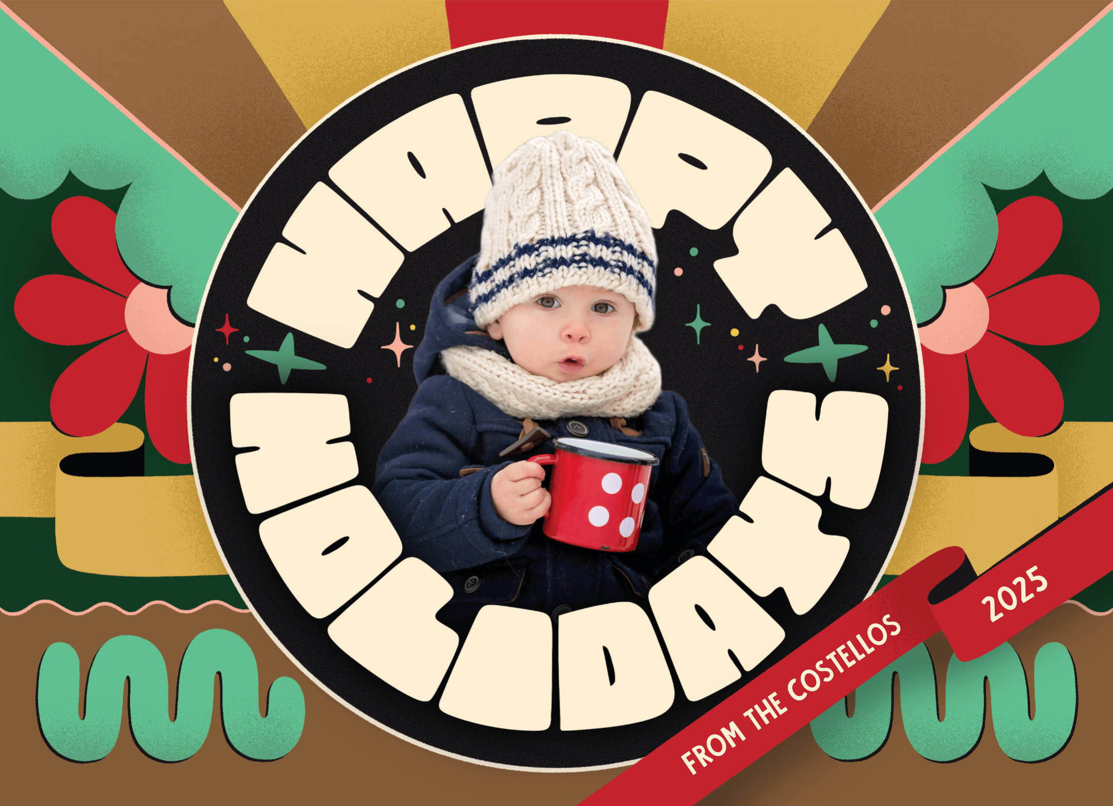 Retro Holiday Round