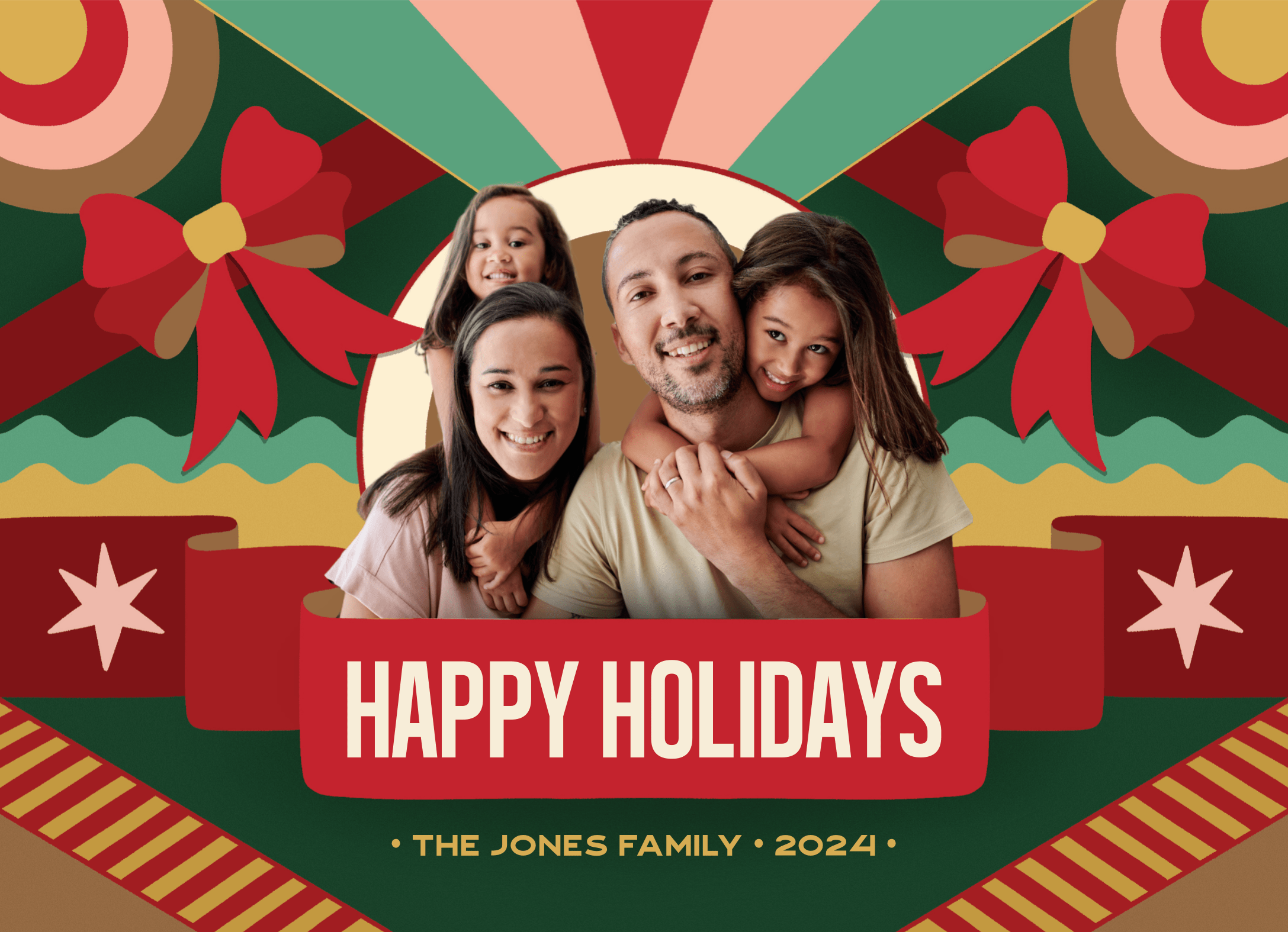 Decorative Happy Holidays Banner