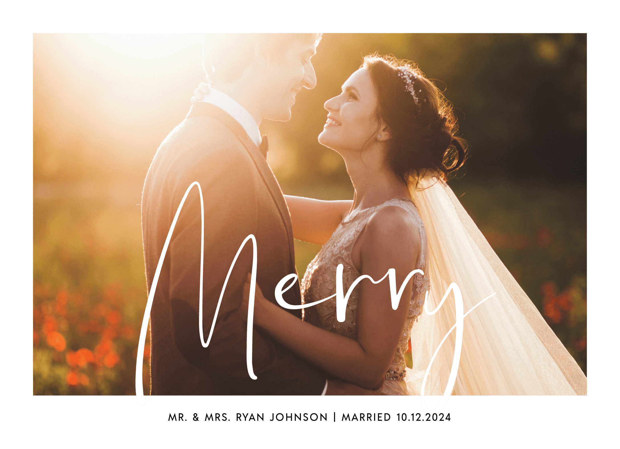Simple Classic Merry Newlywed