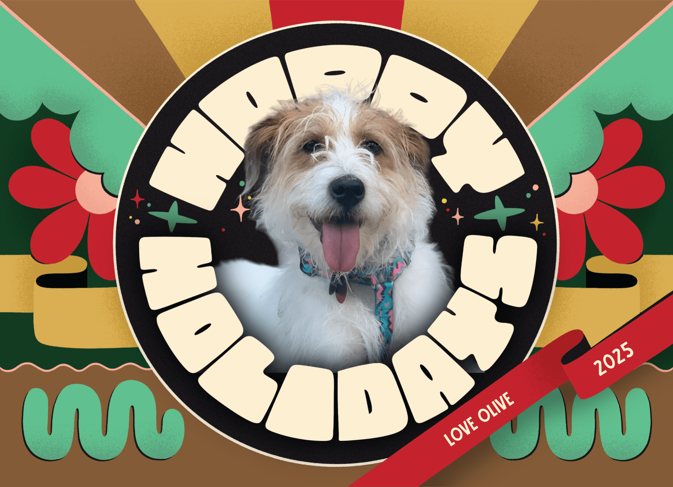 Retro Pet Holiday Round
