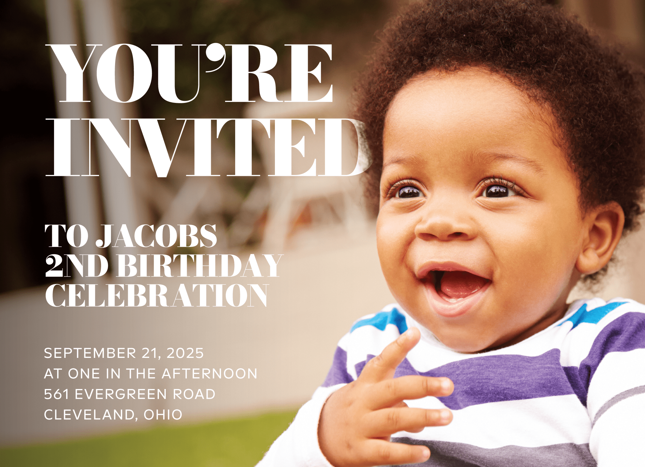 Bold Serif Birthday Party