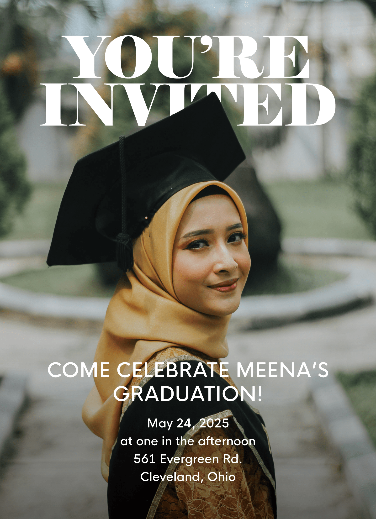 Classic Photo Graduation Invite