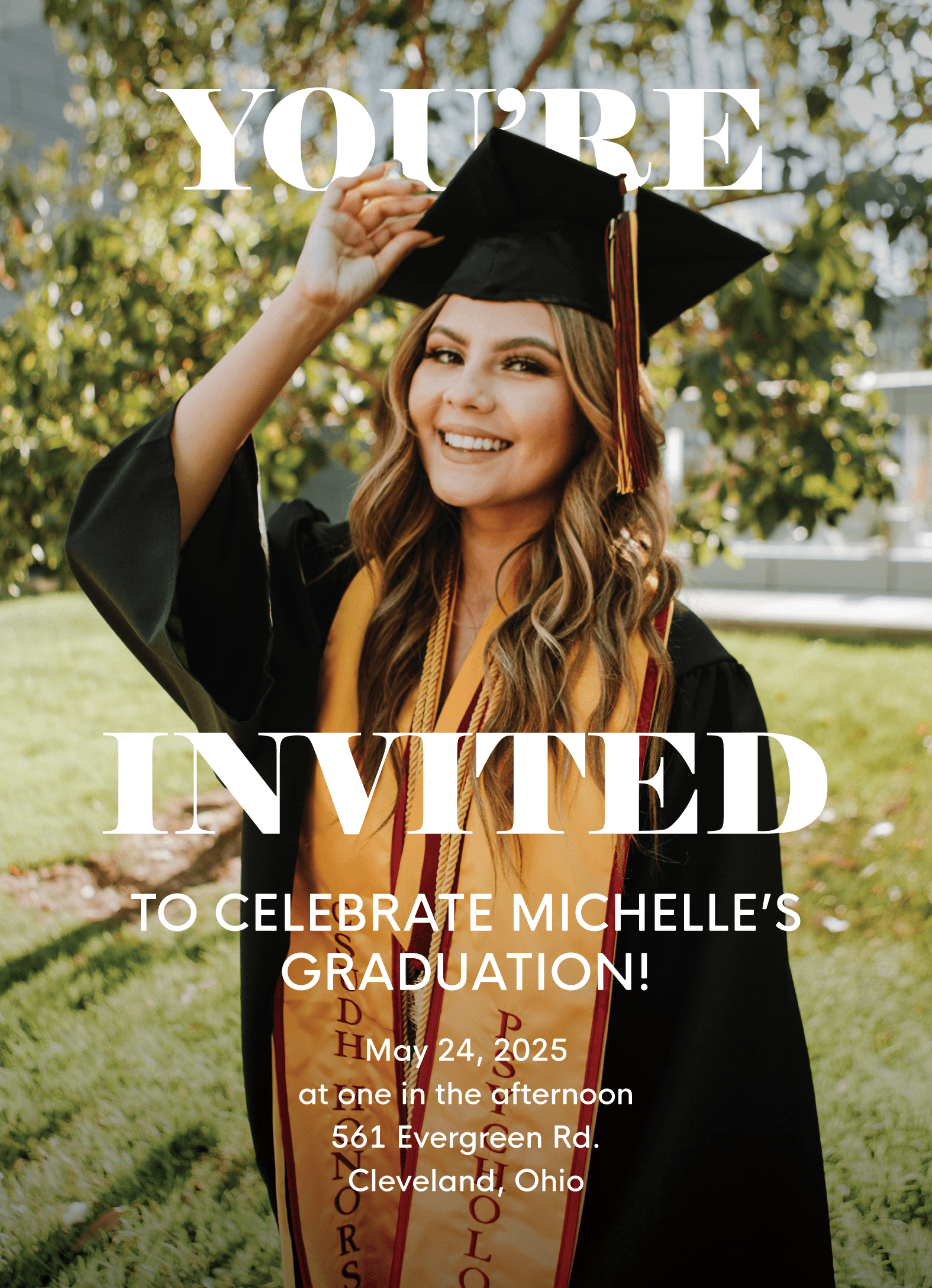 Simple Photo Graduation Invite