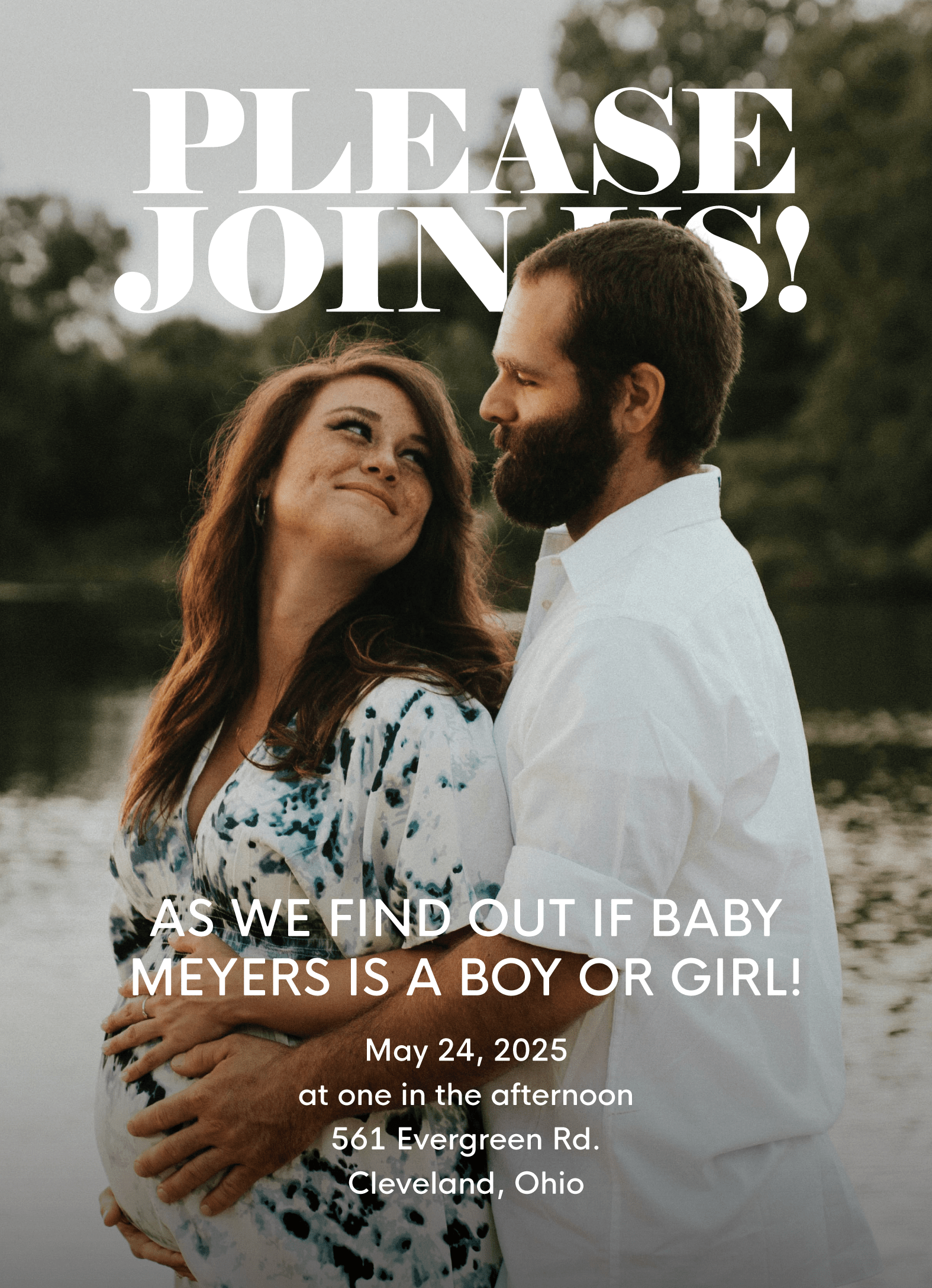 Classic Photo Gender Reveal Invite